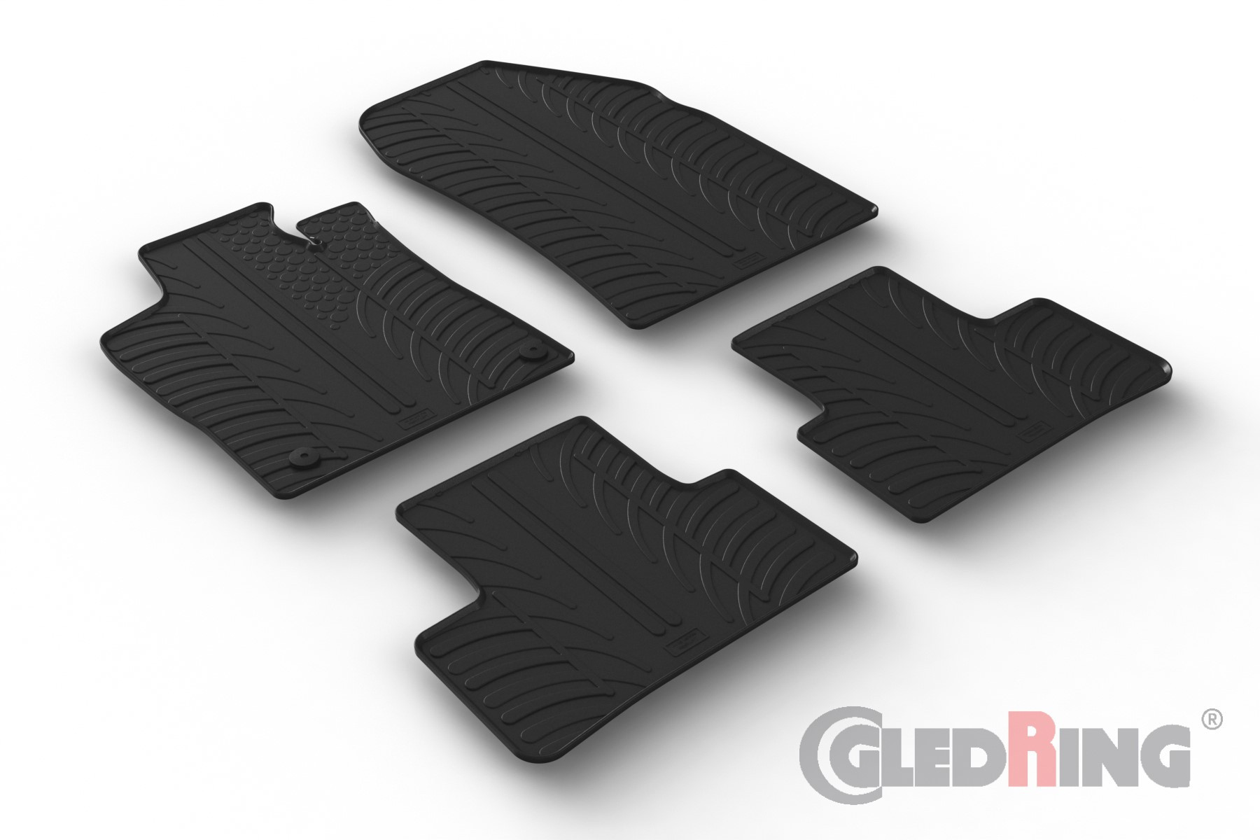 Original Gledring Passform Fußmatten Gummimatten 4 Tlg.+Fixing - DS DS4 12.2021-> (Automatik)