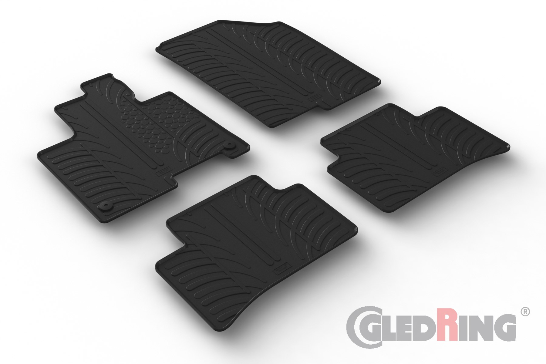Original Gledring Passform Fußmatten Gummimatten 4 Tlg.+Fixing - KIA Sportage 12.2021->