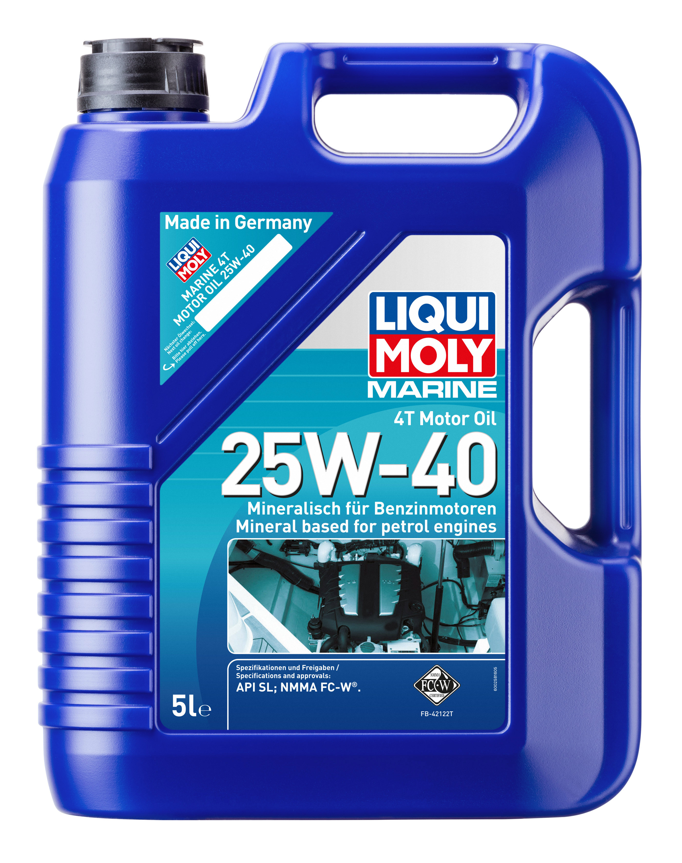 Liqui Moly 25027 Marine 4T Motor Oil 25W-40 5l