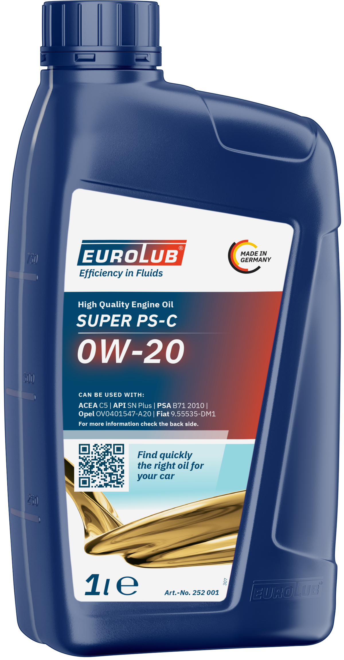 EUROLUB Super PS-C 0W-20 Motoröl 1l Flasche