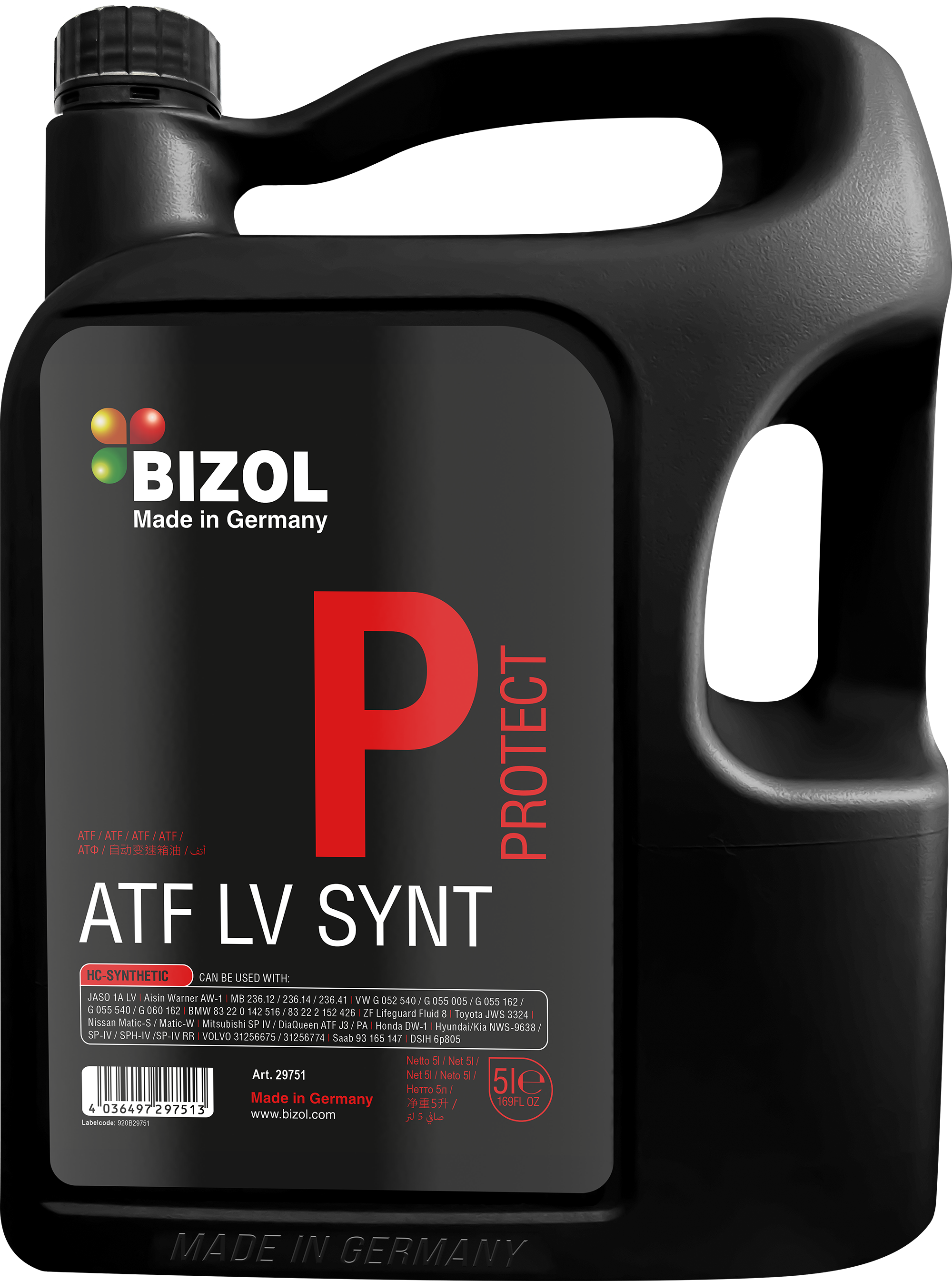 BIZOL Protect Getriebeöl ATF LV Syn - 5 Liter