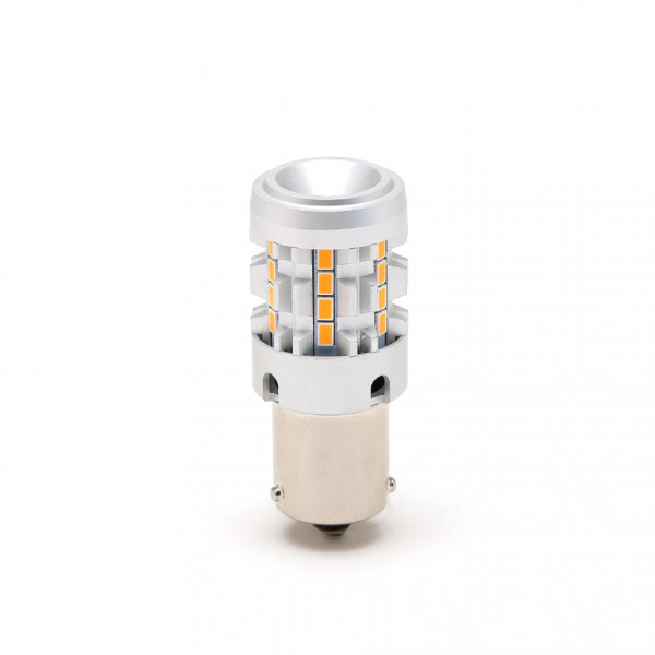 LIMOX LED Metalsockel PY21W Bau15s 26x 3030 SMD Orange 100 % Canbus Inside