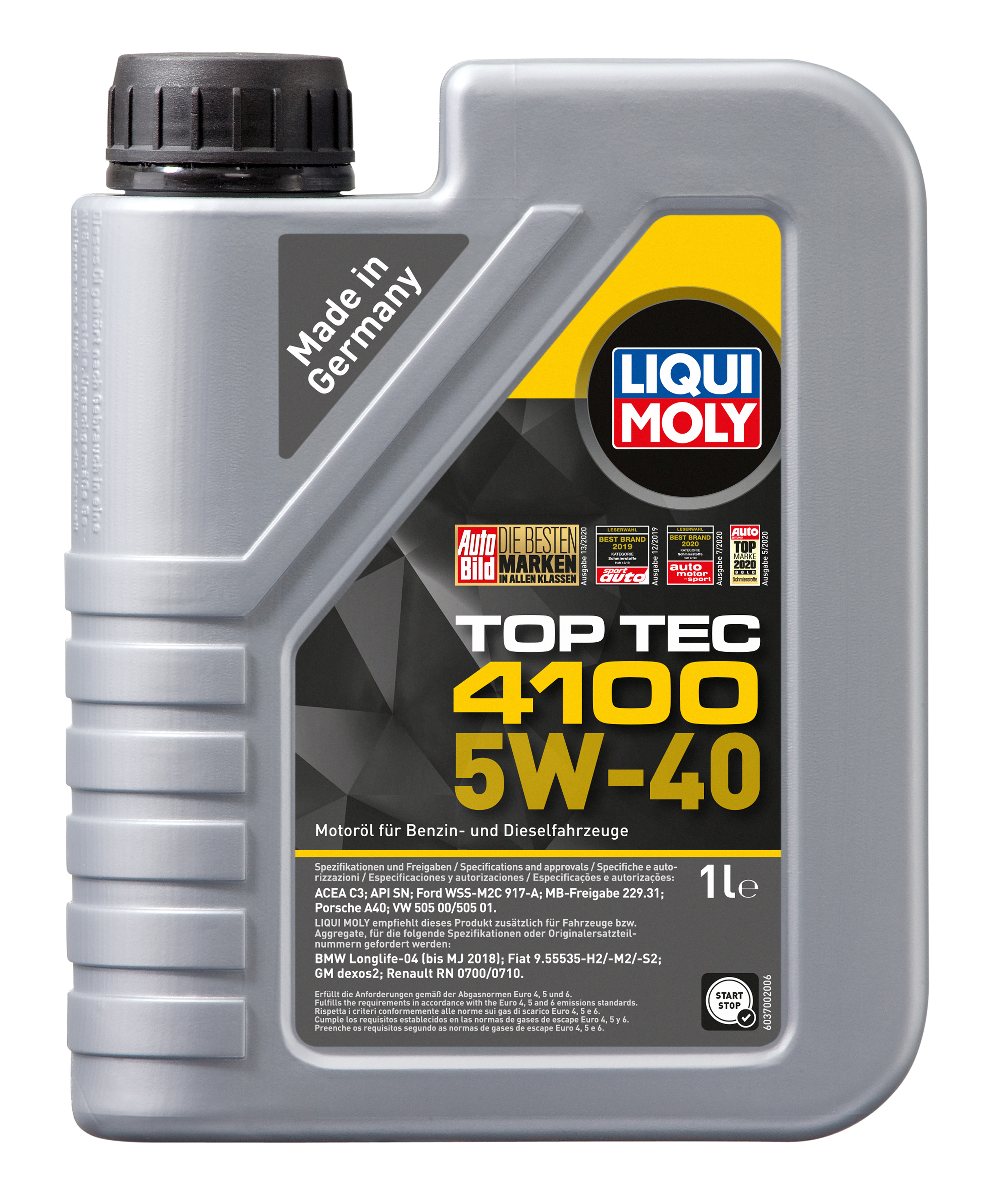 Liqui Moly Top Tec 4100 5W-40 Motoröl 1l