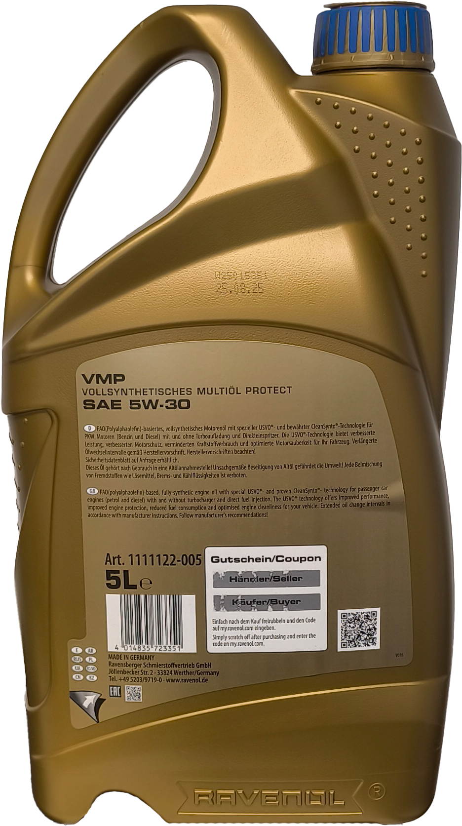 Ravenol VMP SAE 5W-30 Vollsynth Multiöl Motoröl 5l