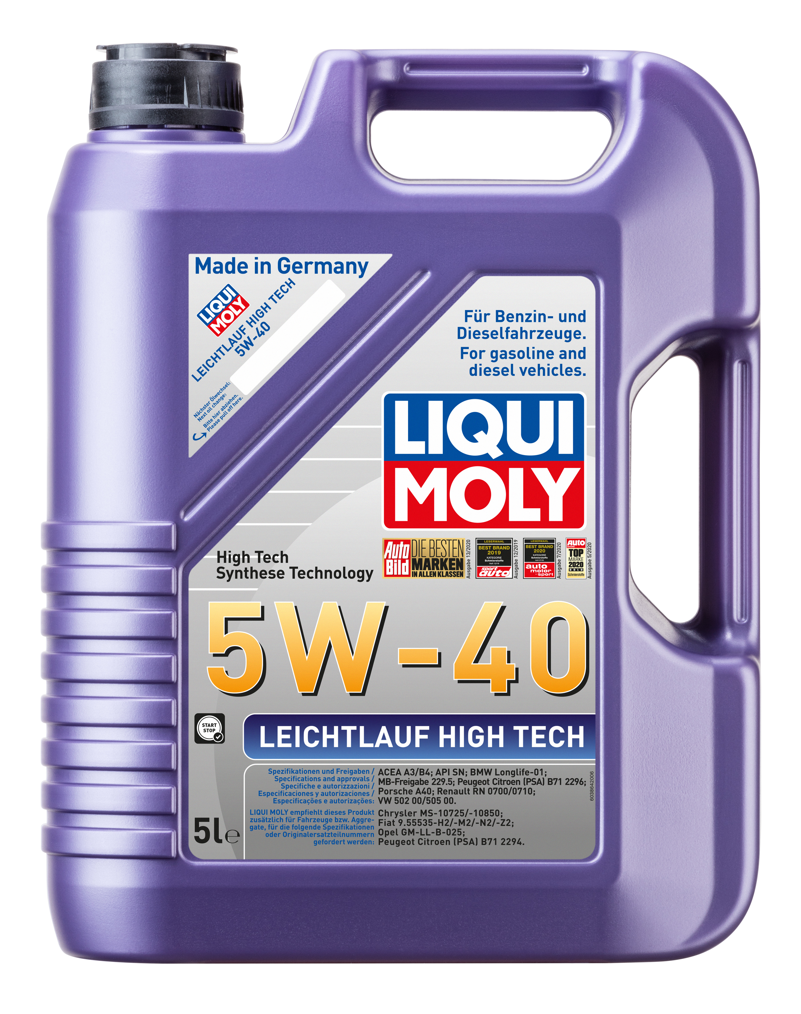 Liqui Moly Leichtlauf High Tech 5W-40 Motoröl 5l