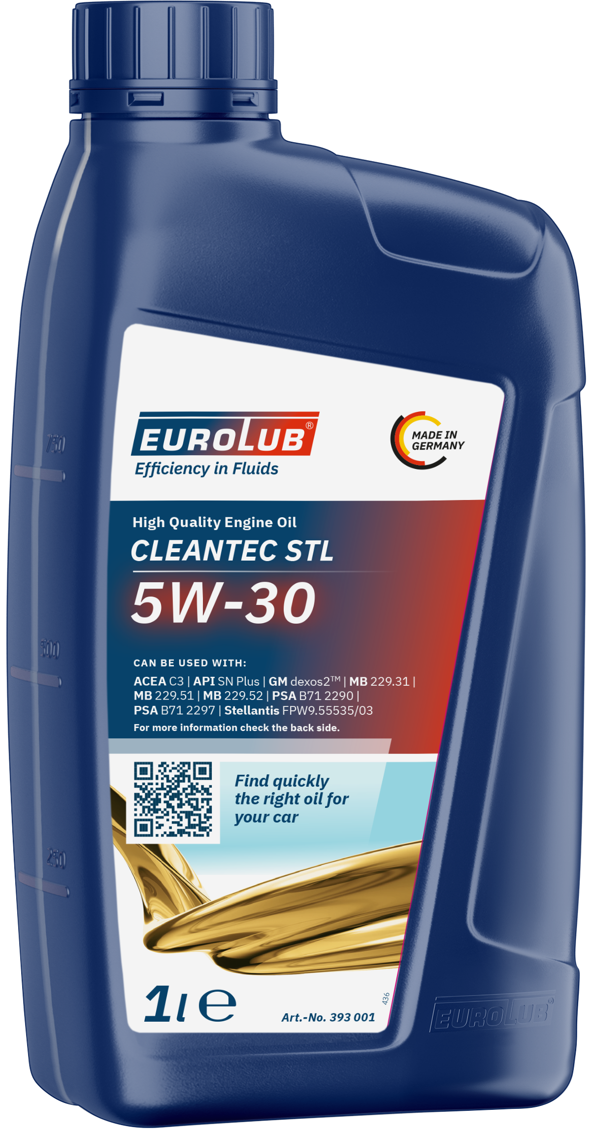 Eurolub Cleantec STL 5W-30 Motoröl 1l Flasche
