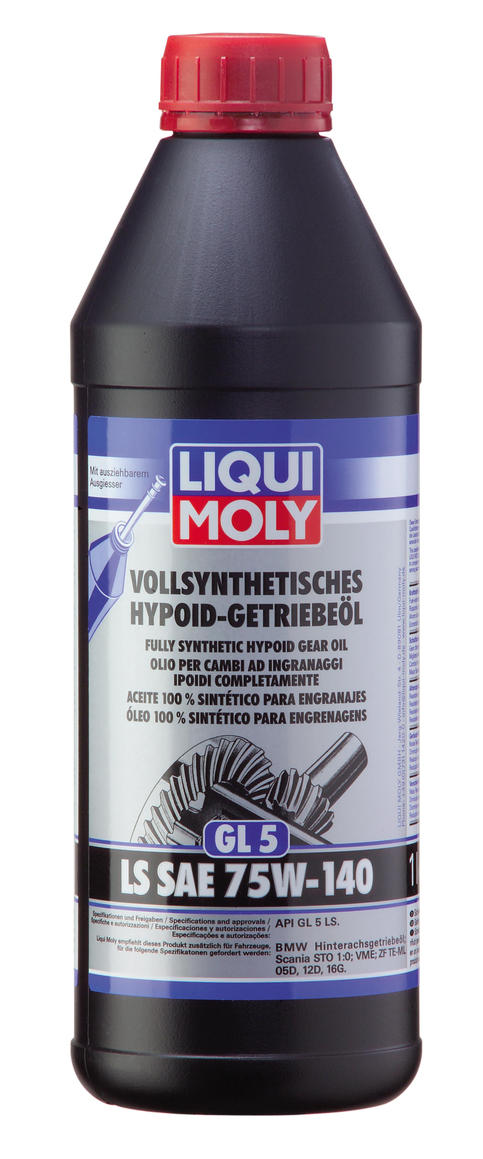 Liqui Moly 4421 Vollsynthetisches Hypoid-Getriebeöl (GL5)LS SAE 75W-140 1l