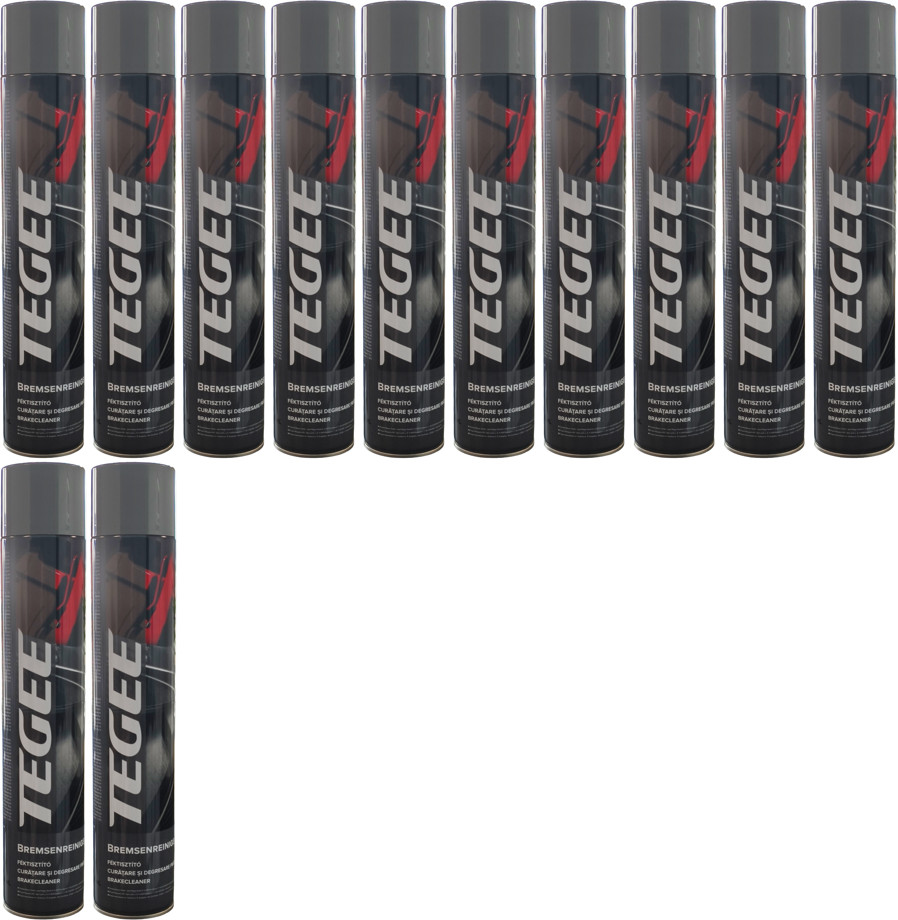 12 x Tegee acetonfreier Bremsenreiniger 750ml Spraydose | TG20076 EXTREM AKTION