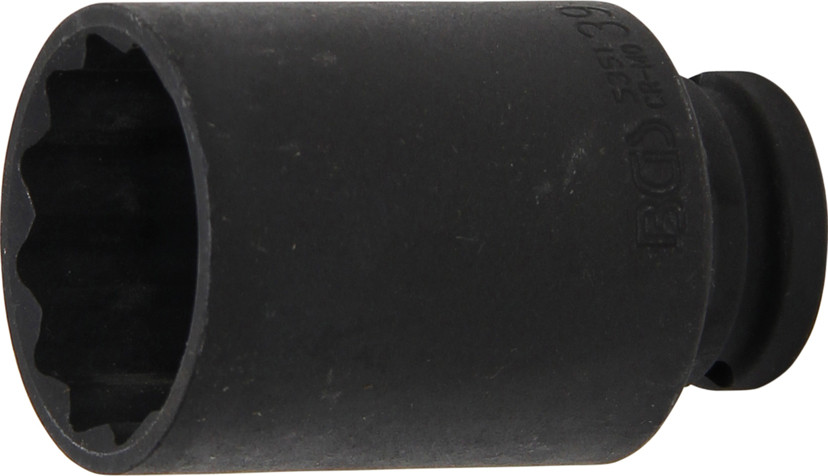 BGS Kraft-Steckschlüssel-Einsatz Zwölfkant | Antrieb Innenvierkant 12,5 mm (1/2