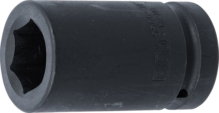 BGS Kraft-Steckschlüssel-Einsatz Sechskant, tief | Antrieb Innenvierkant 25 mm (1