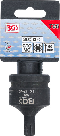 BGS Kraft-Bit-Einsatz | Antrieb Innenvierkant 20 mm (3/4