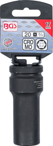 BGS Kraft-Steckschlüssel-Einsatz Sechskant, tief | Antrieb Innenvierkant 20 mm (3/4