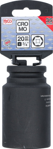 BGS Kraft-Steckschlüssel-Einsatz Sechskant, tief | Antrieb Innenvierkant 20 mm (3/4