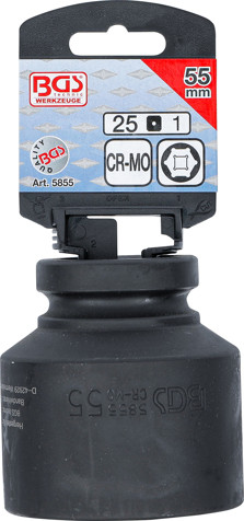 BGS Kraft-Steckschlüssel-Einsatz Sechskant | Antrieb Innenvierkant 25 mm (1