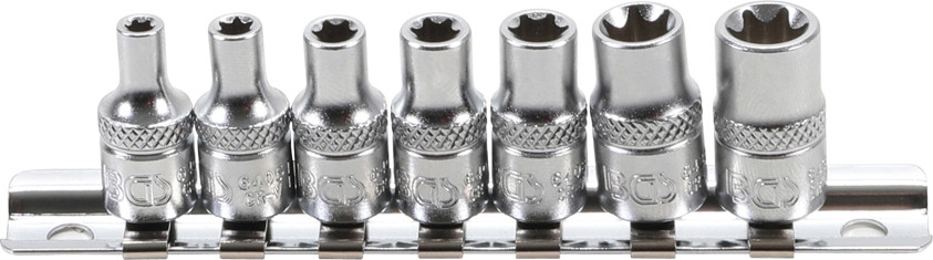 BGS Steckschlüssel-Einsatz-Satz E-Profil | Antrieb Innenvierkant 6,3 mm (1/4