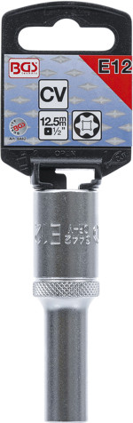 BGS Steckschlüssel-Einsatz E-Profil, tief | Antrieb Innenvierkant 12,5 mm (1/2