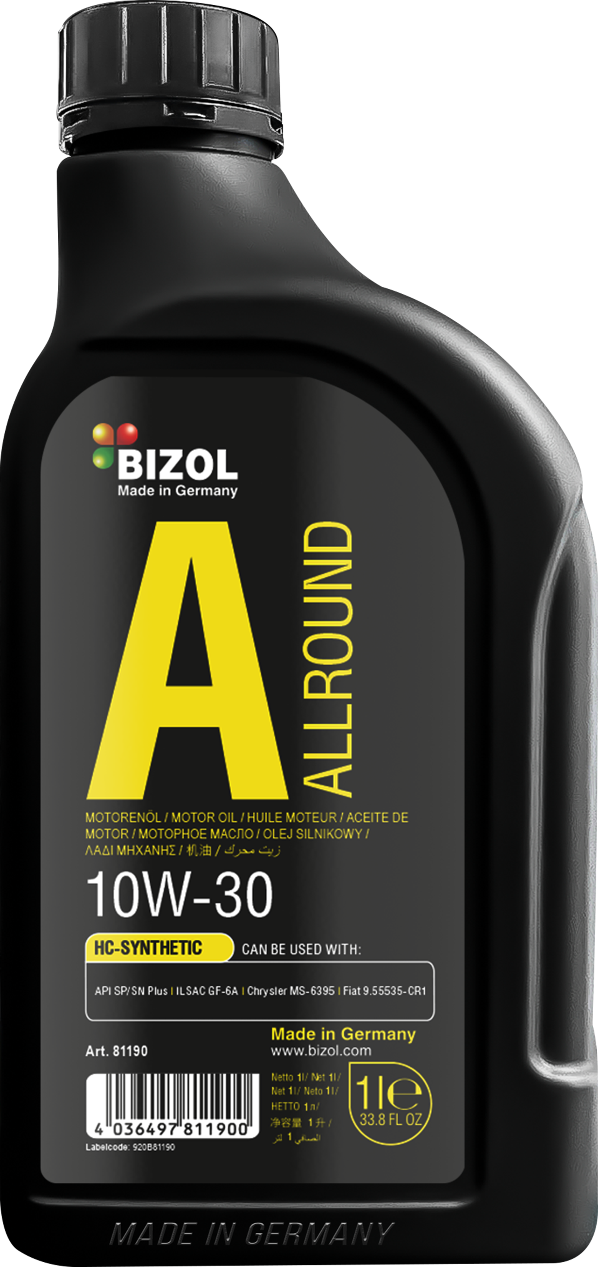 BIZOL Allround Motoröl 10W-30 - 1 Liter