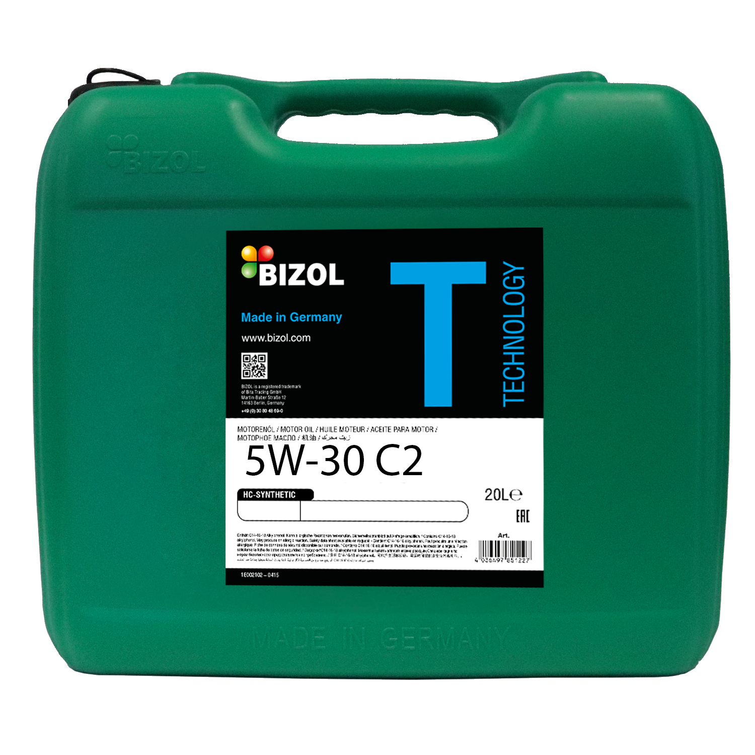 BIZOL Technology Motoröl 5W-30 C2 - 20 Liter