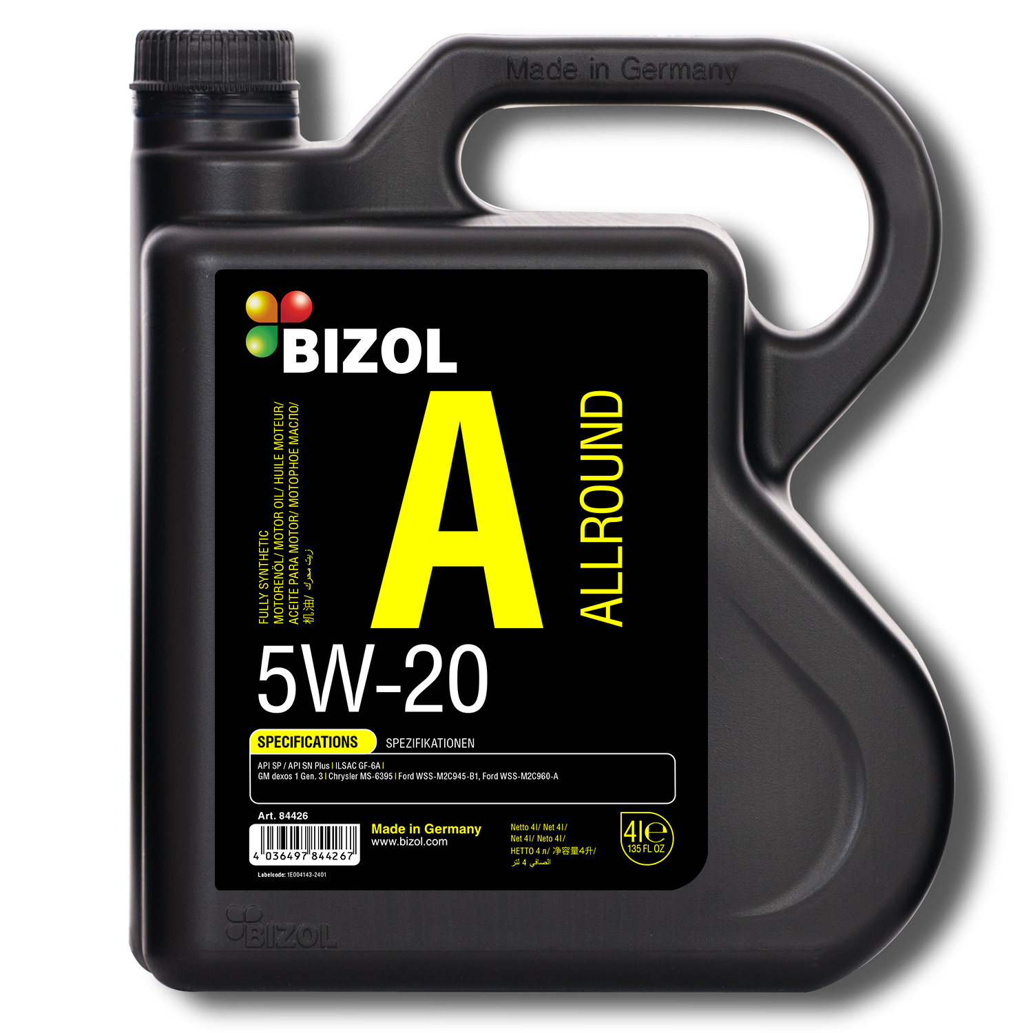 BIZOL Allround Motoröl 5W-20 - 5 Liter