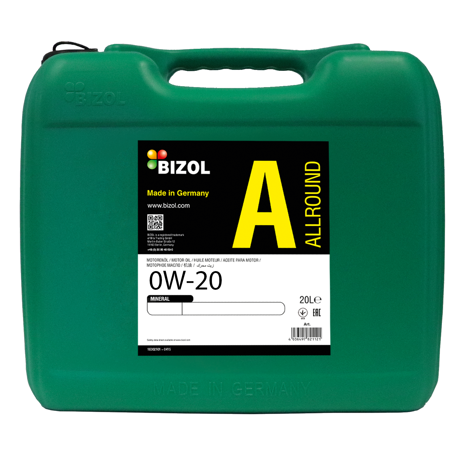 BIZOL Allround Motoröl 0W-20 - 20 Liter