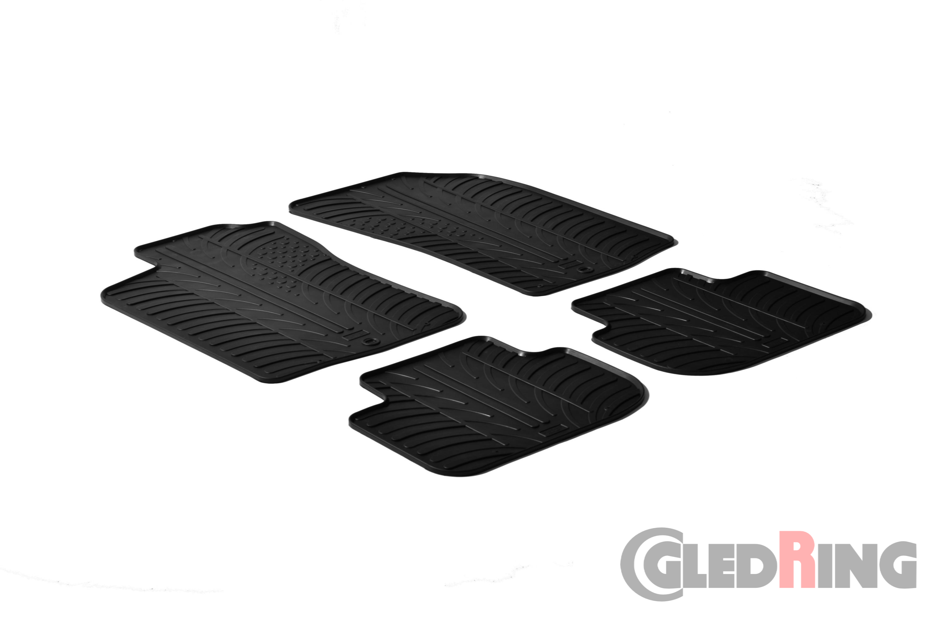 Original Gledring Passform Fußmatten Gummimatten 4 Tlg.+Fixing - ALFA ROMEO 147 2000-> /GT 2004>