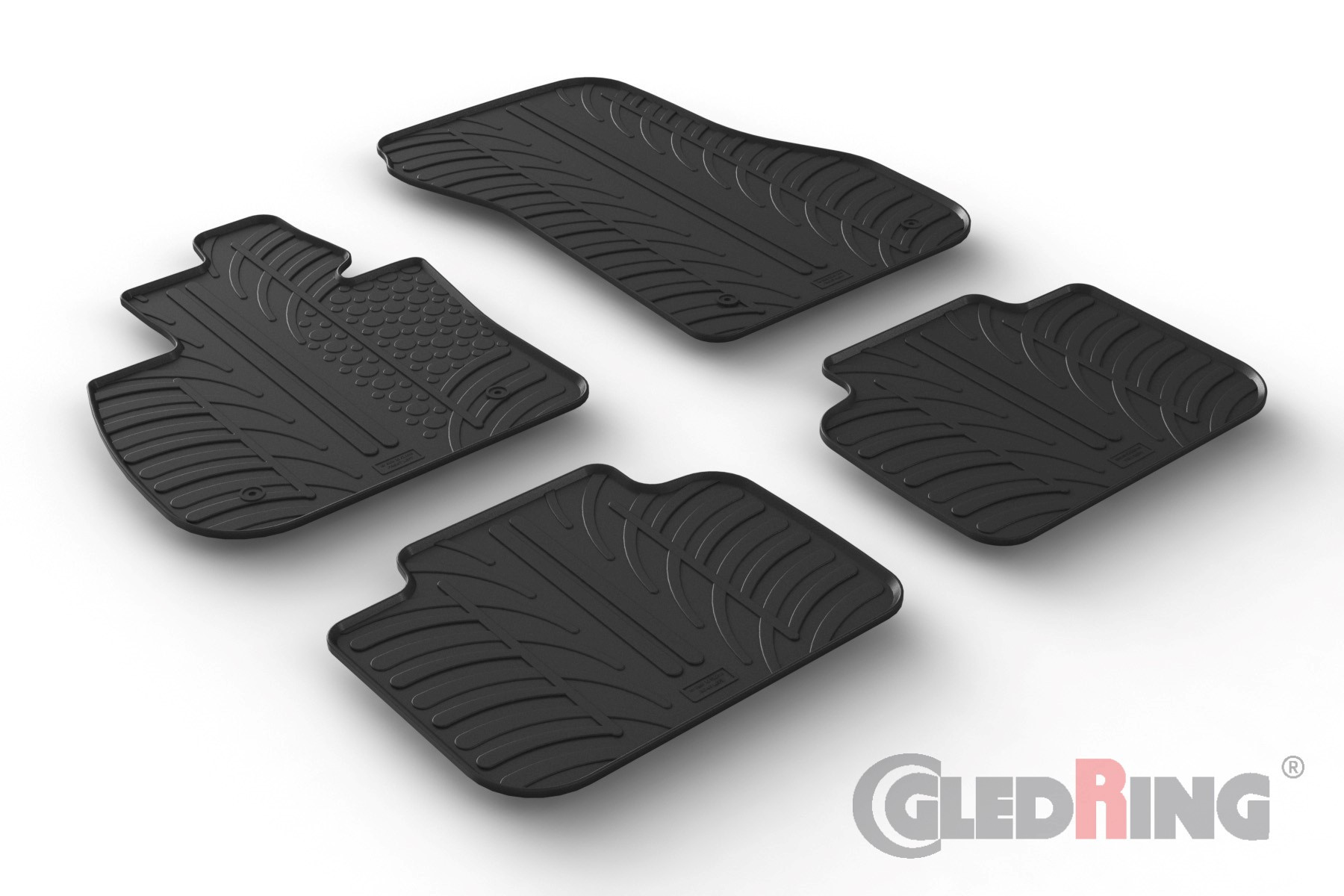 Original Gledring Passform Fußmatten Gummimatten 4 Tlg.+Fixing - BMW X2 F39 02.2018->