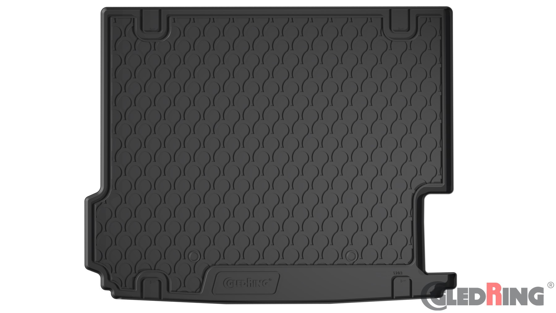 Original Gledring Premium Gummi Kofferraummatte - BMW X3 F25 (Mit und ohne Kofferraum-Paket) 2010-2017