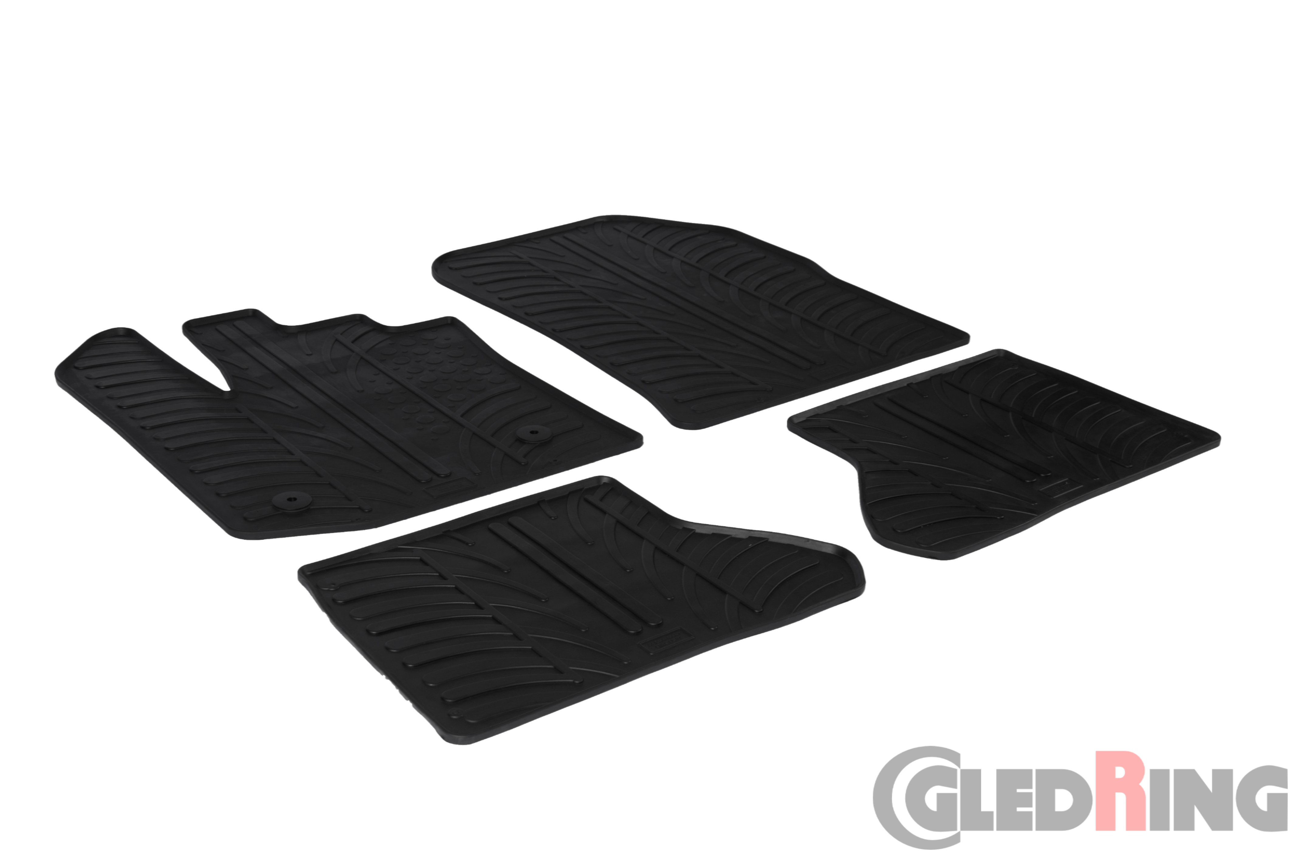 Original Gledring Passform Fußmatten Gummimatten 4 Tlg.+Fixing - DACIA Dokker 2013->