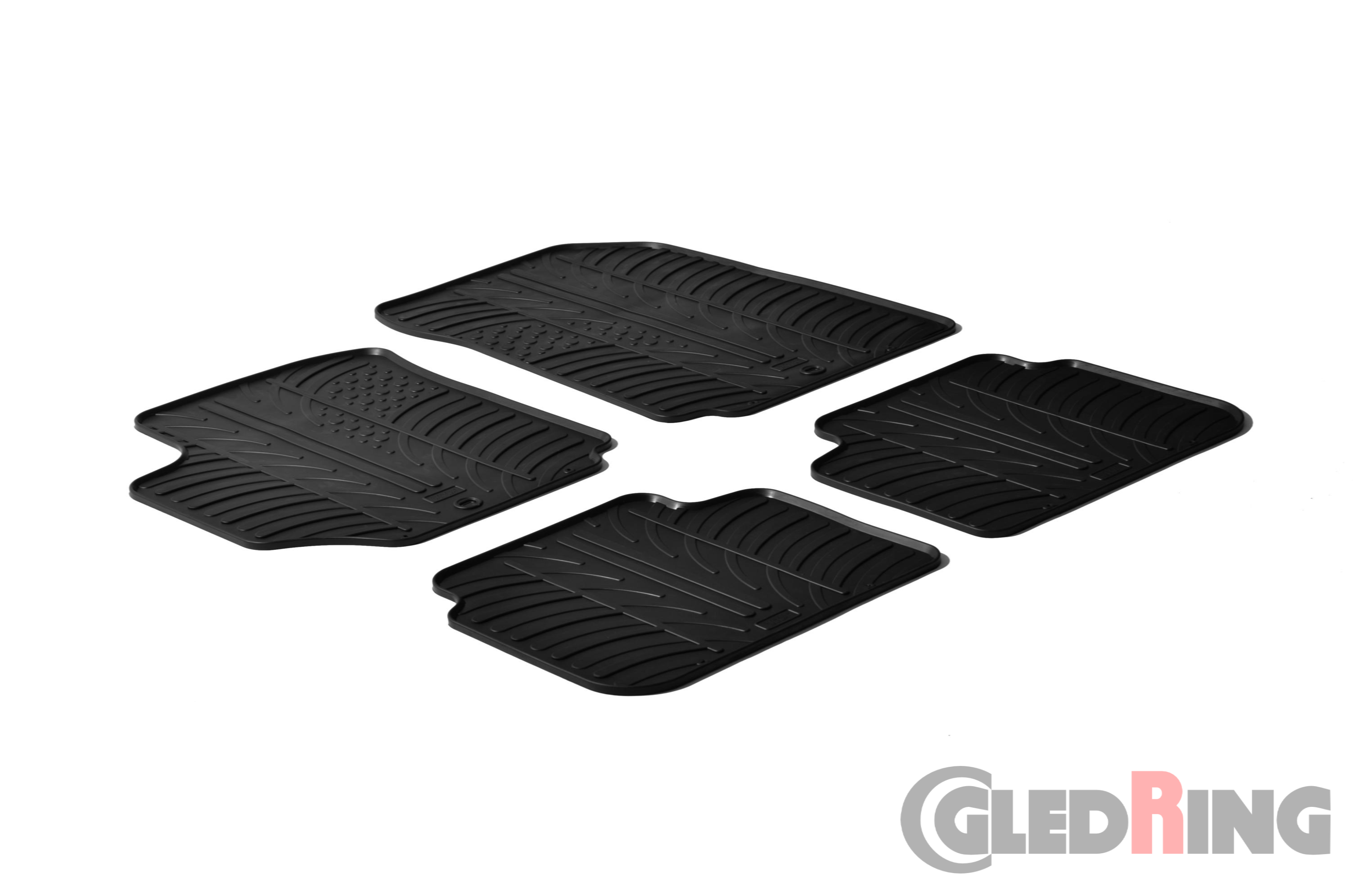 Original Gledring Passform Fußmatten Gummimatten 4 Tlg.+Fixing - FIAT Croma Nova 2005->