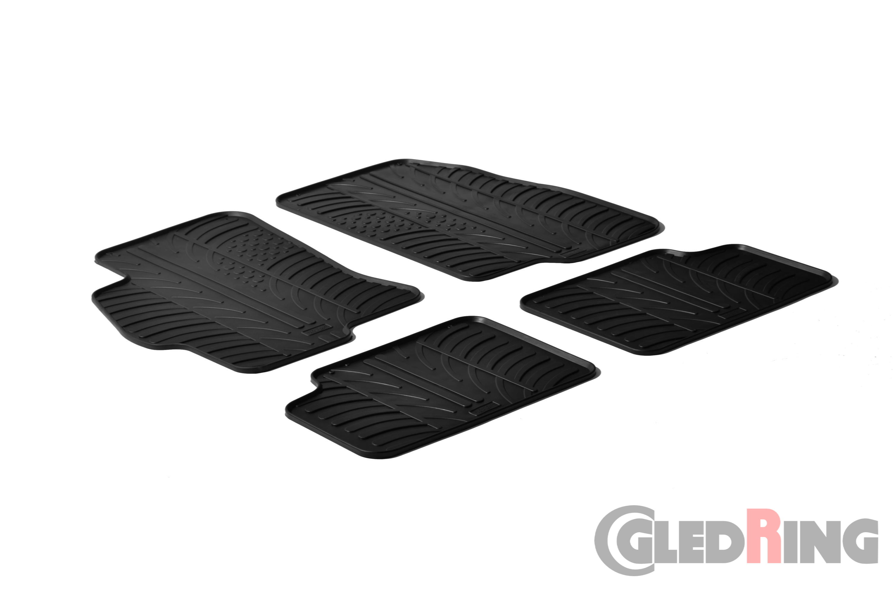 Original Gledring Passform Fußmatten Gummimatten 4 Tlg. - Fiat Linea 2007 ->