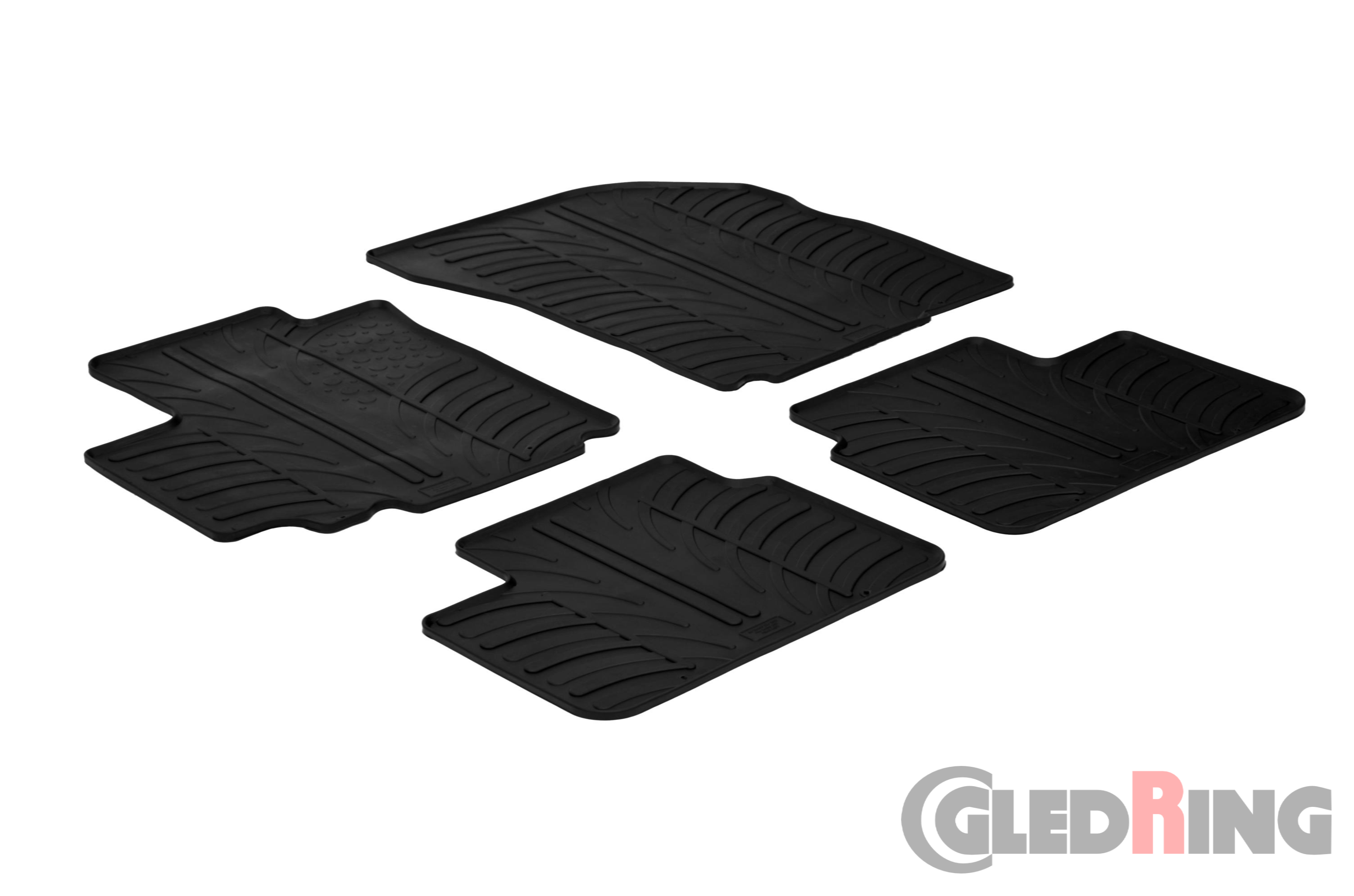 Original Gledring Passform Fußmatten Gummimatten 4 Tlg. - FIAT Sedici 2007->