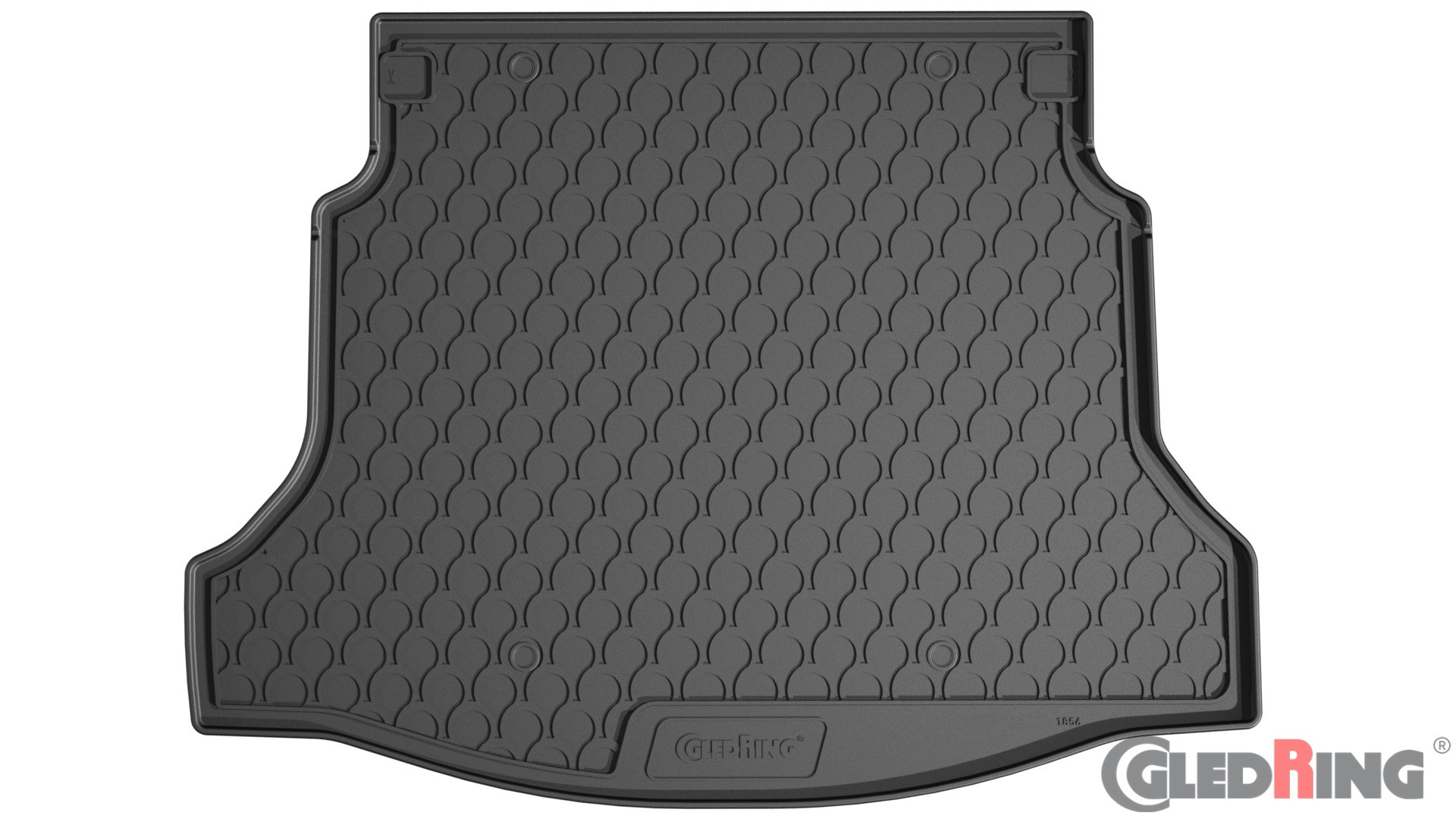 Original Gledring Premium Gummi Kofferraummatte - HONDA Civic HB MK10 (5-türig / Unterer Boden Ohne Ersatzrad) 2017-2021