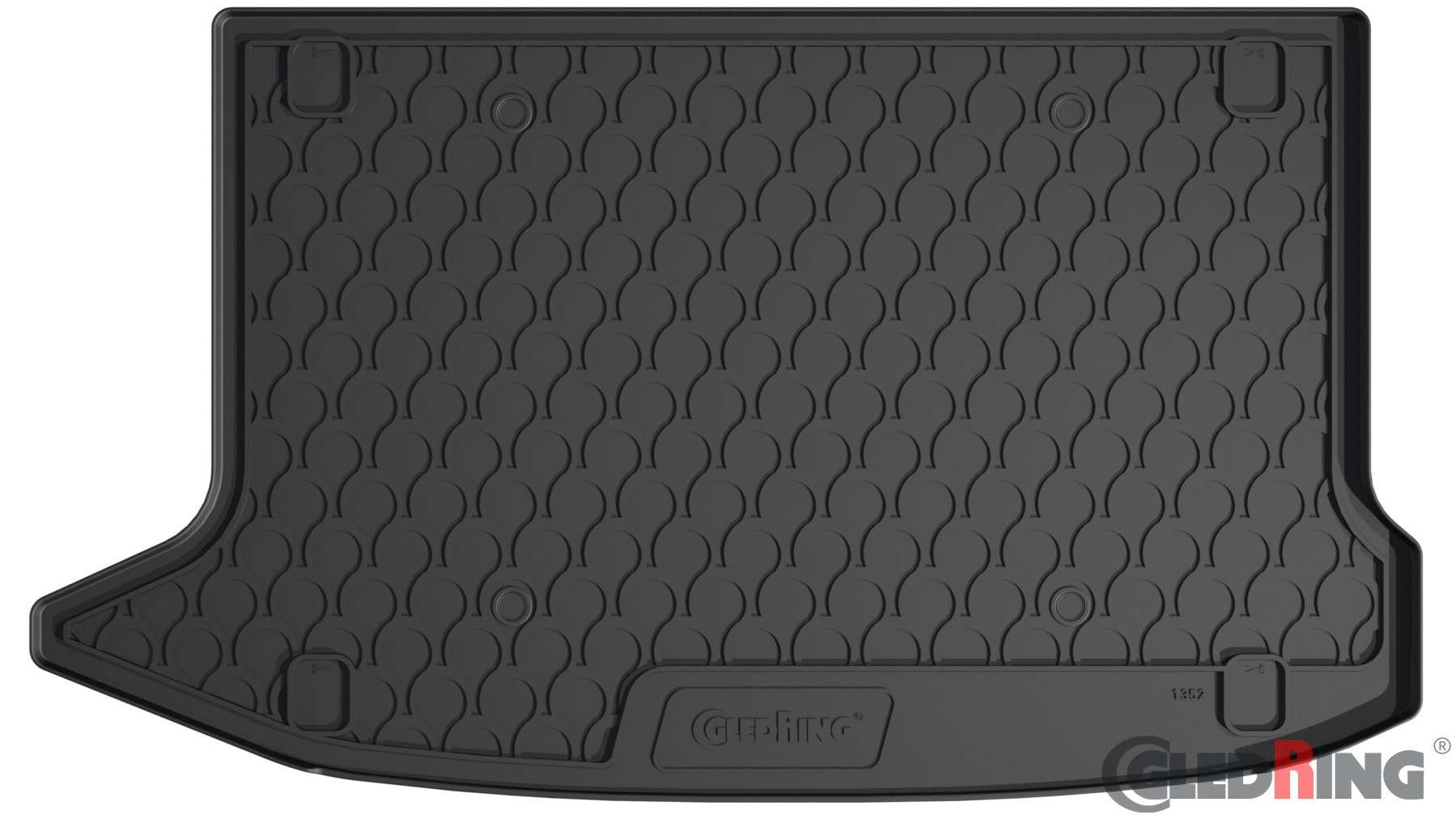 Original Gledring Premium Gummi Kofferraummatte - HYUNDAI Kona Benzin, Diesel / HEV / EV 2017-2023