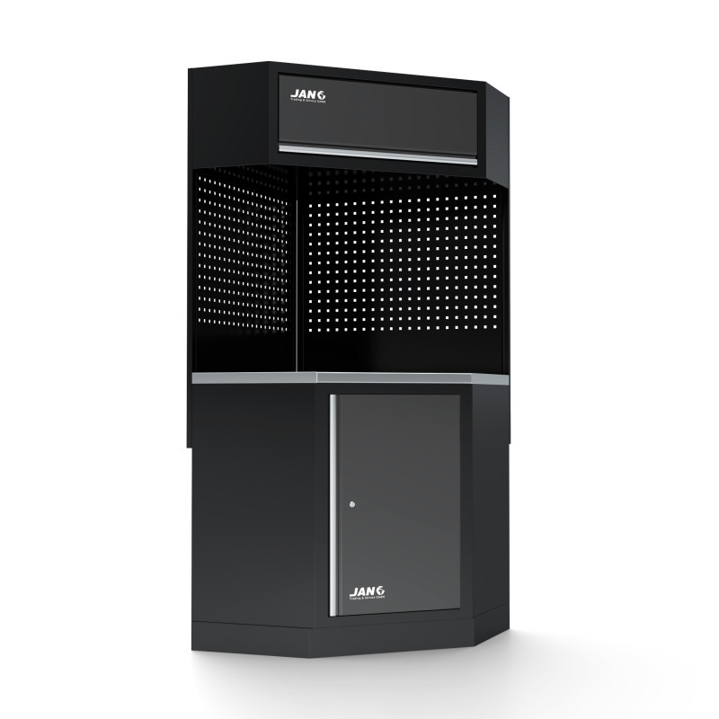 JAN Trading Eckschrank SET mit rostfreier Arbeitsplatte | JT-9100-SET09