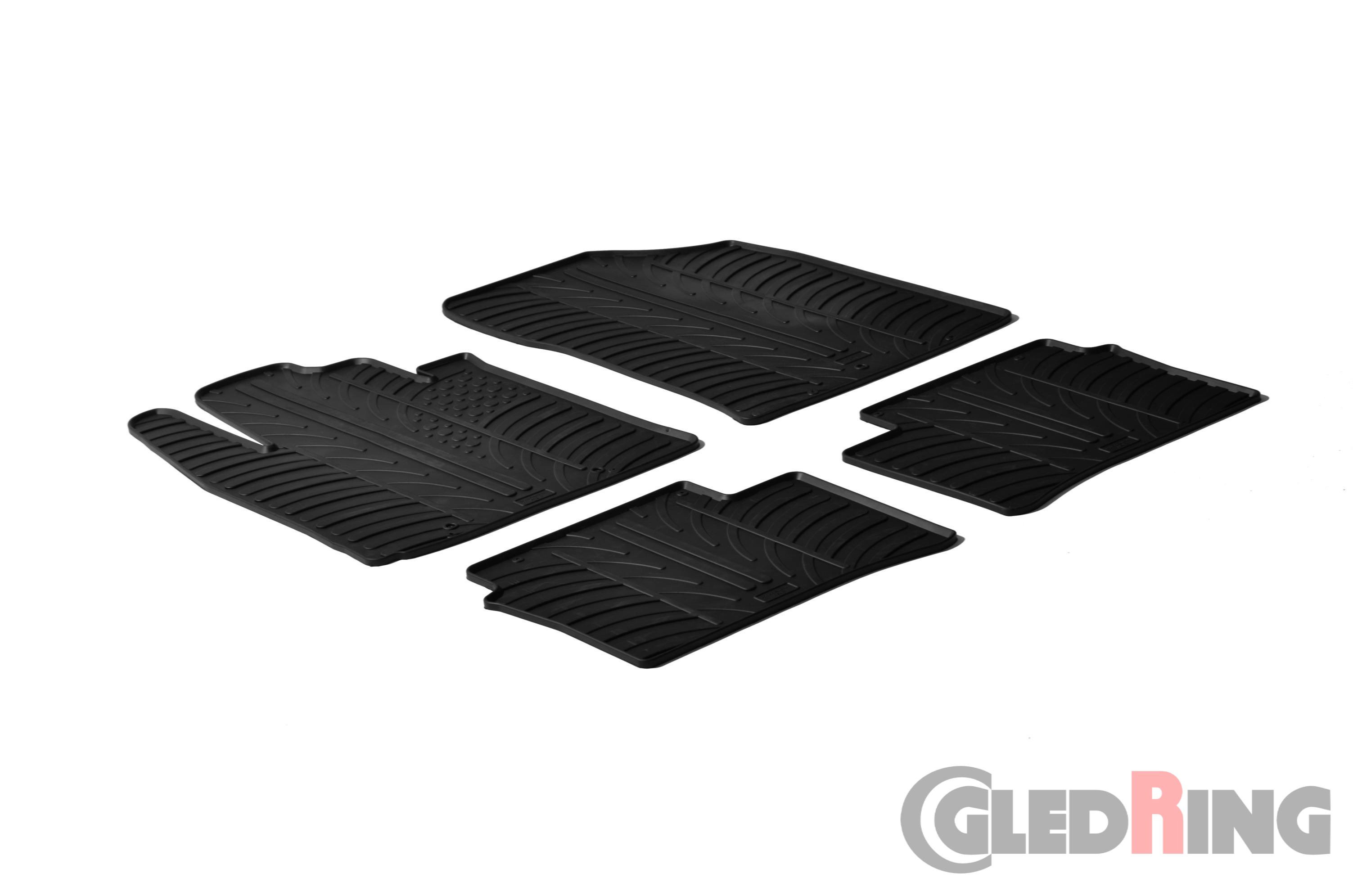 Original Gledring Passform Fußmatten Gummimatten 4 Tlg.+Fixing - KIA Picanto 2011-08.2017