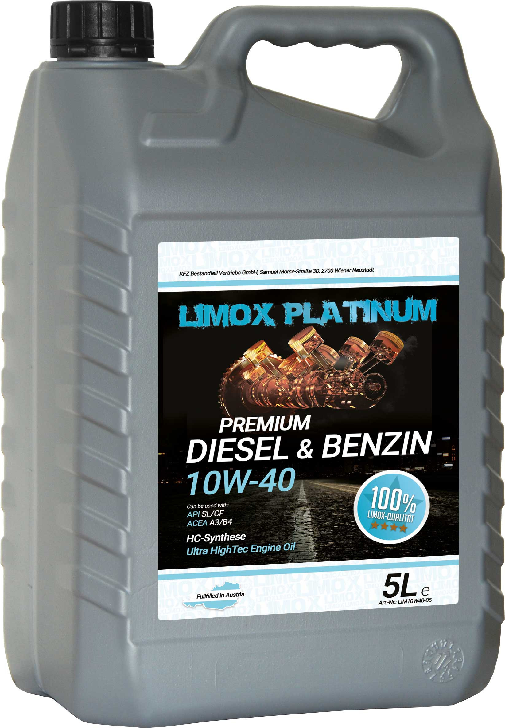 LIMOX Platinum Diesel & Benzin 10W-40 Motoröl 5Liter nur bei Abholung in der Filiale