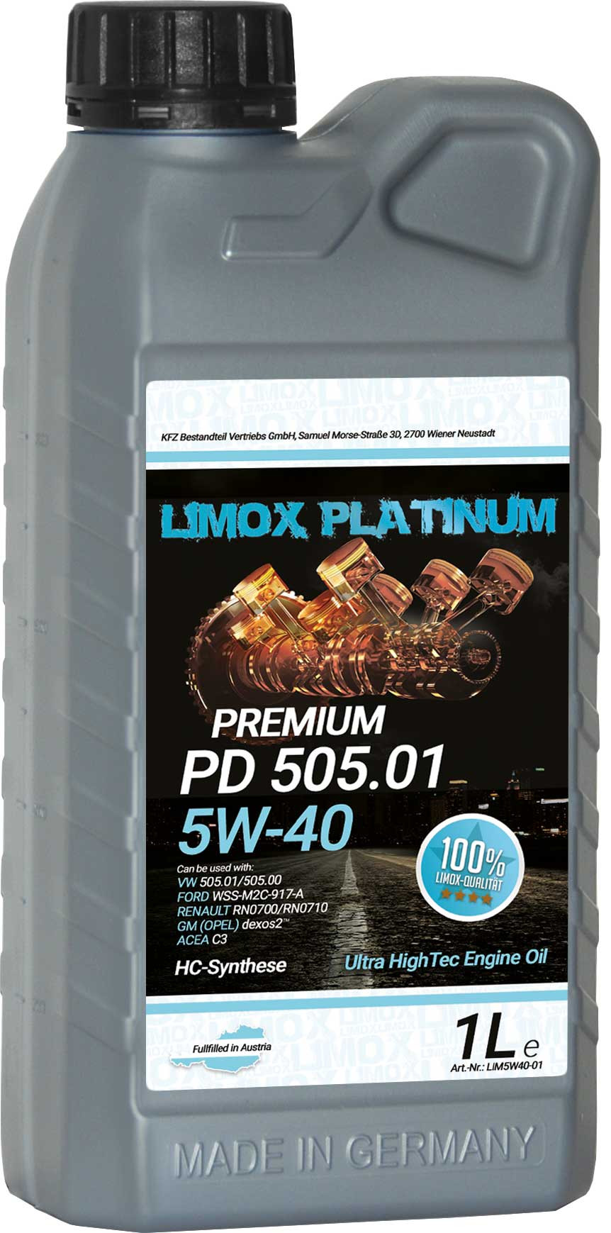 LIMOX Platinum PD 505.01 5W-40 Motoröl 1Liter