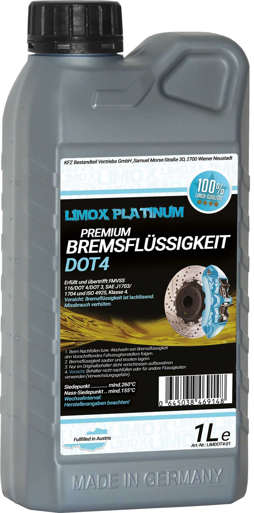 LIMOX Platinum Original DOT-4 Bremsflüssigkeit 1Liter