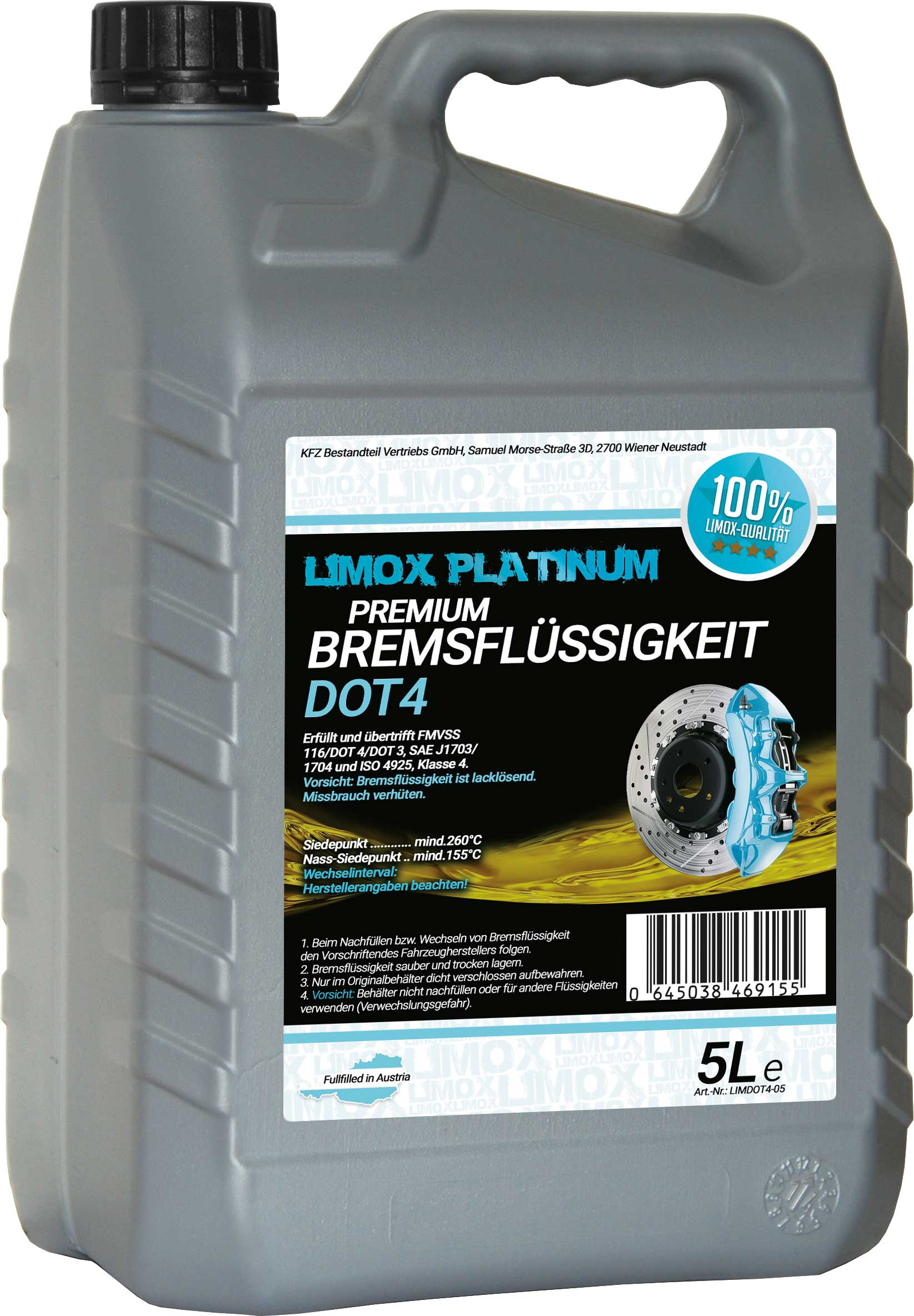 LIMOX Platinum Original DOT-4 Bremsflüssigkeit 5Liter nur bei Abholung in der Filiale
