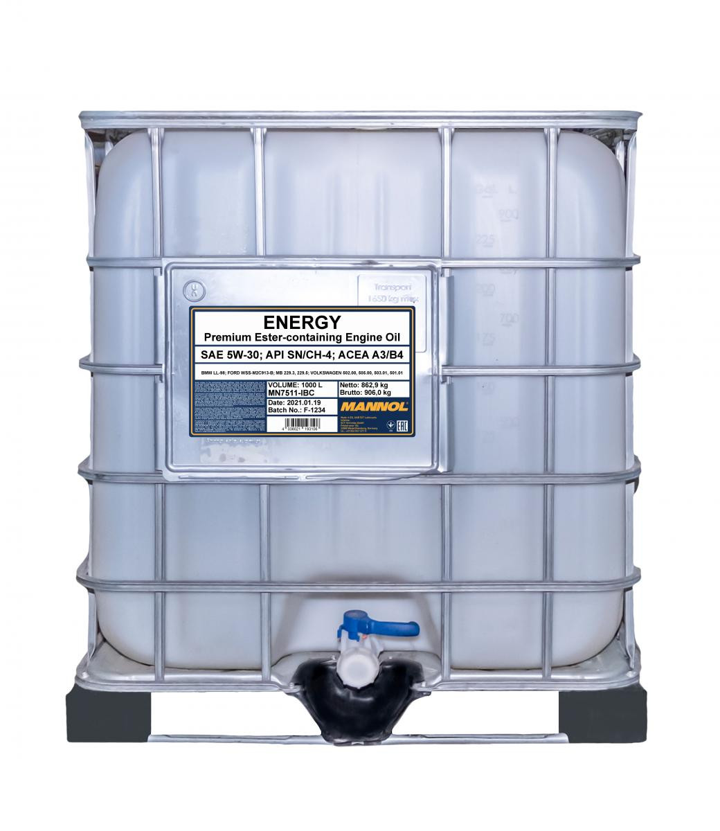 Mannol 7511 Energy 5W-30 synthetisches Motoröl 1000l IBC Container