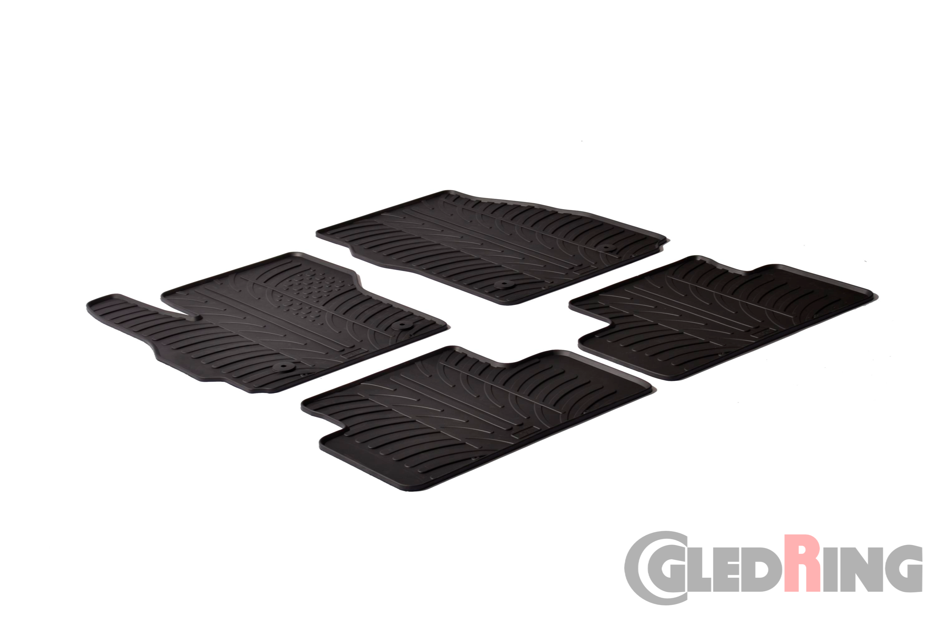 Original Gledring Passform Fußmatten Gummimatten 4 Tlg.+Fixing - MAZDA 5 2010->