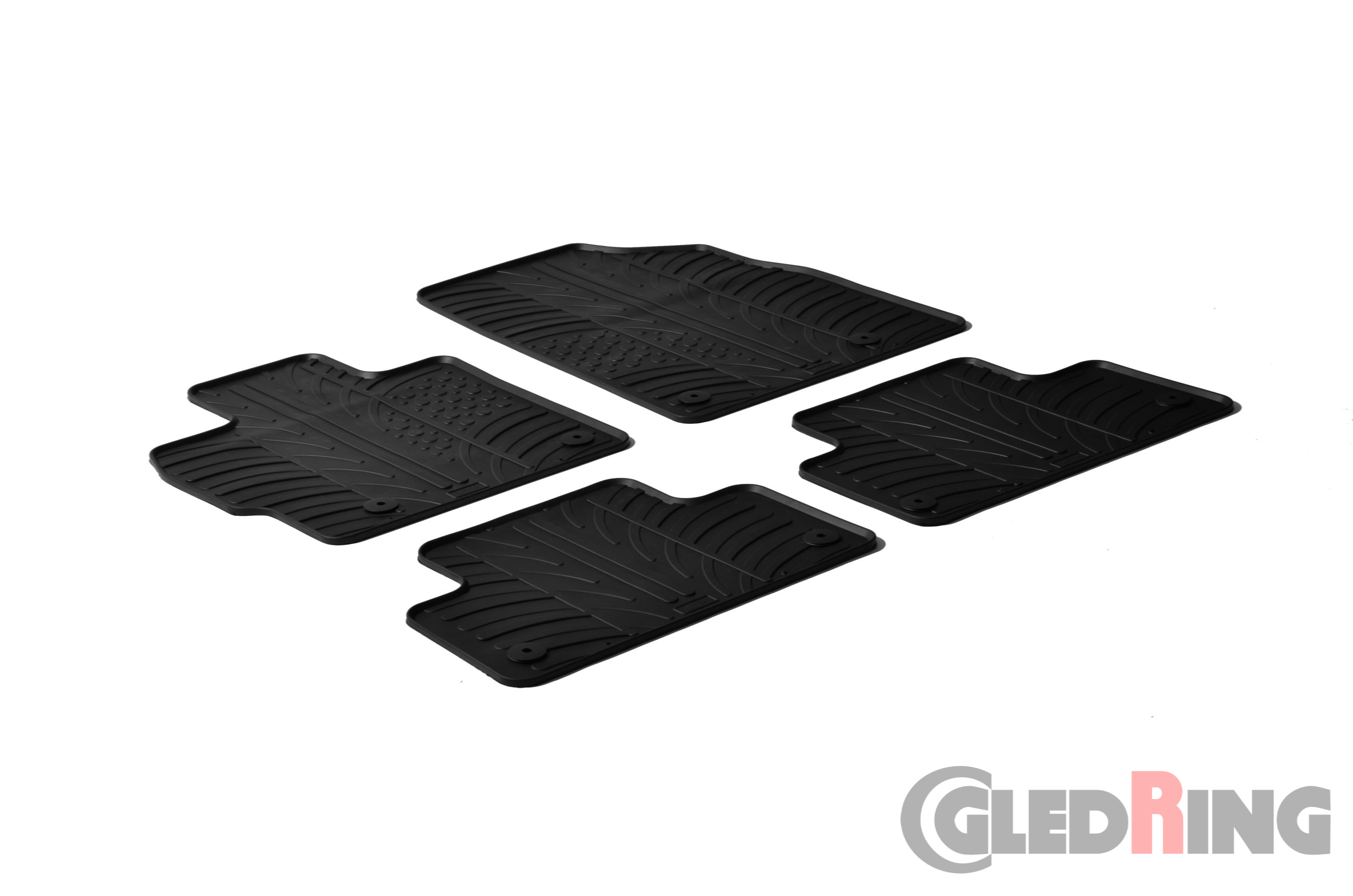 Original Gledring Passform Fußmatten Gummimatten 4 Tlg.+Fixing - MAZDA CX-7 2007 -> Diesel