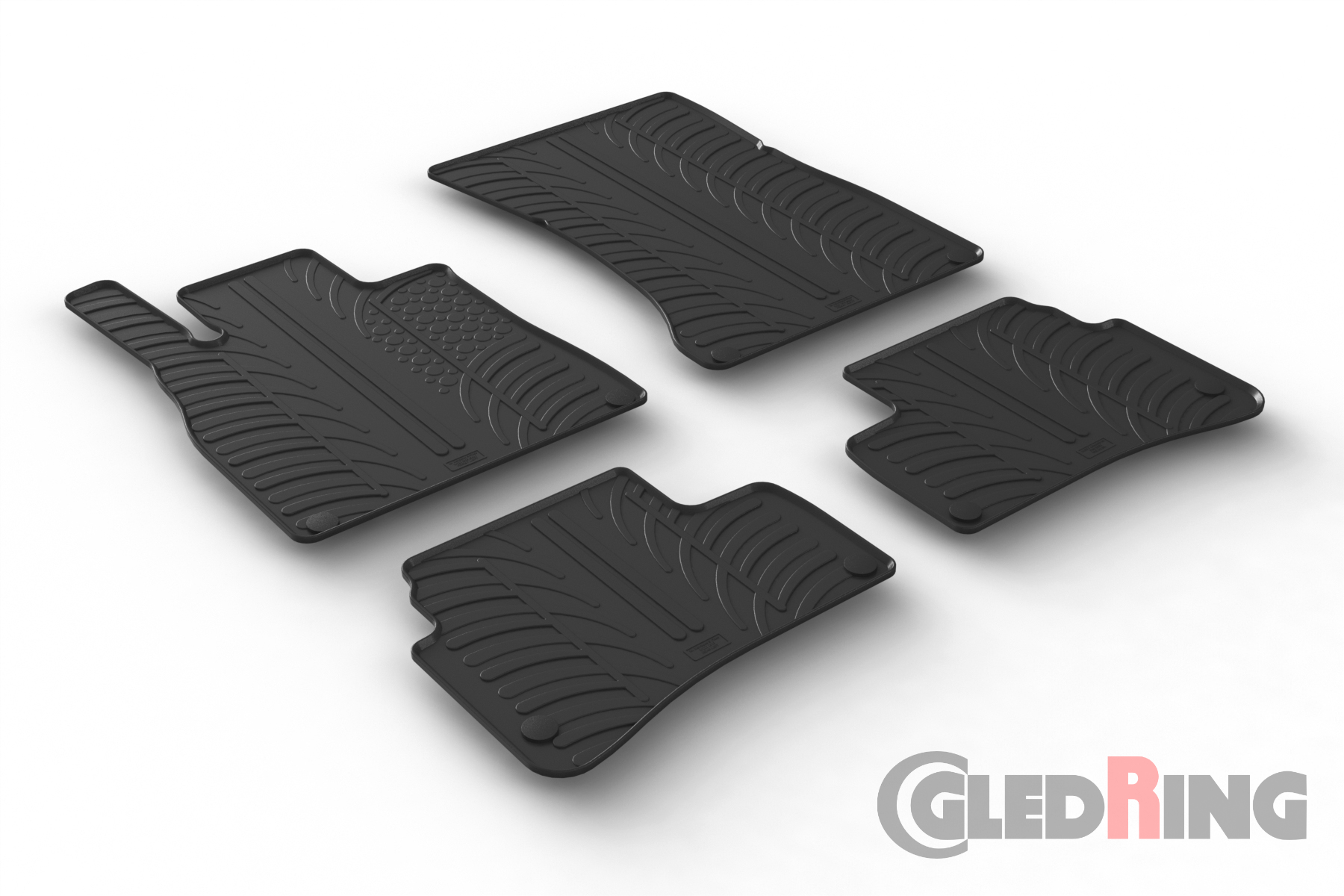 Original Gledring Passform Fußmatten Gummimatten 4 Tlg.+Fixing - MERCEDES-BENZ S Klasse W222 09.2013-08.2020 (Automatik)