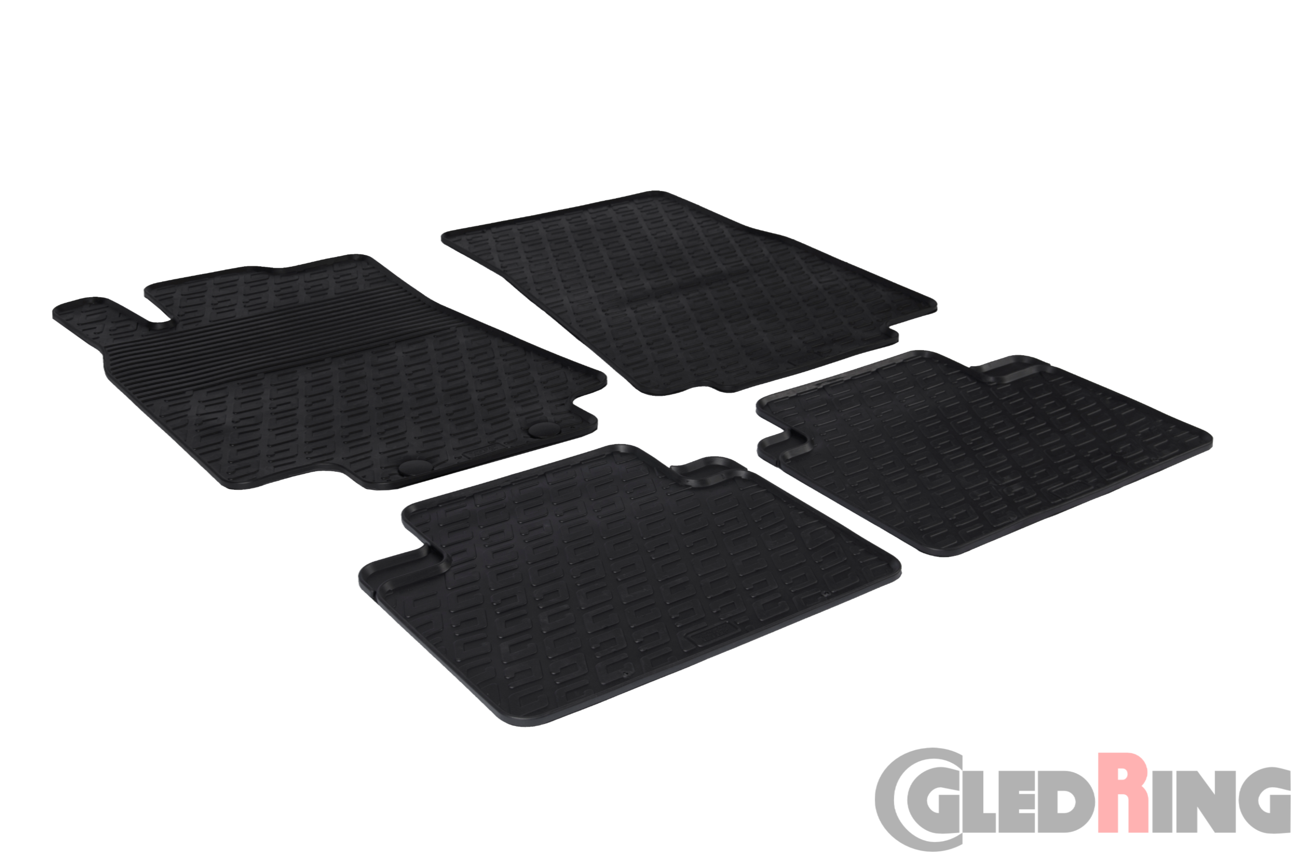 Original Gledring Passform Fußmatten Gummimatten 4 Tlg.+Fixing - MERCEDES-BENZ A Klasse W169 2005-2011