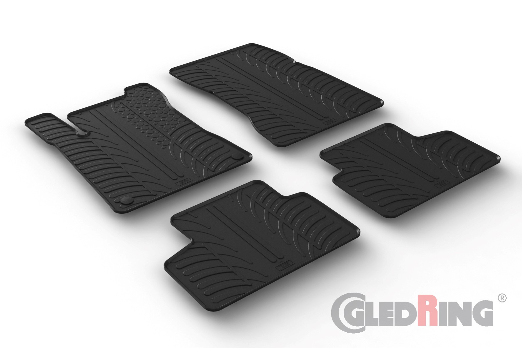 Original Gledring Passform Fußmatten Gummimatten 4 Tlg.+Fixing - MERCEDES-BENZ GLB X247 11.2019->