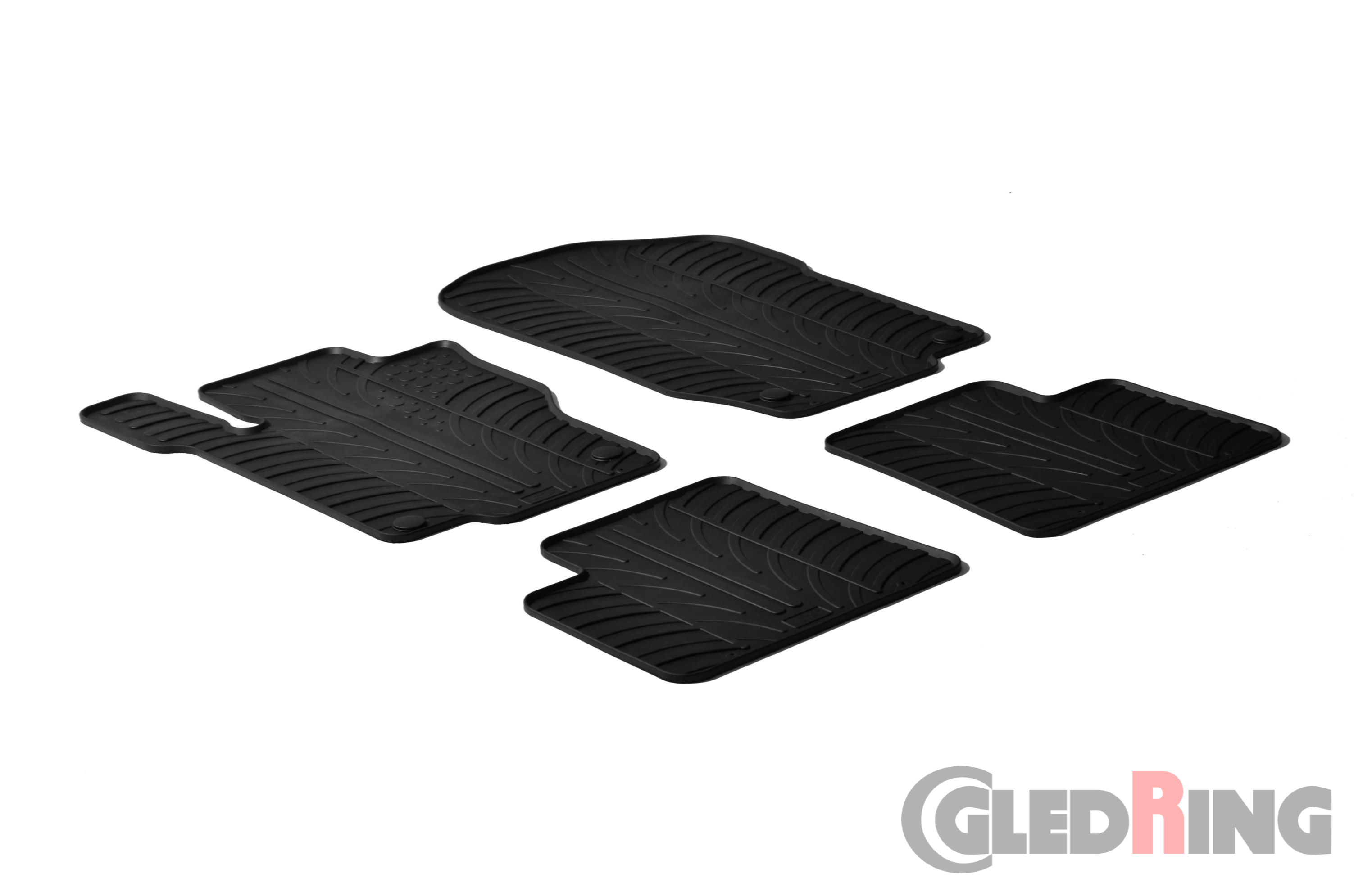 Original Gledring Passform Fußmatten Gummimatten 4 Tlg.+Fixing - MERCEDES-BENZ M Klasse W164 2005->