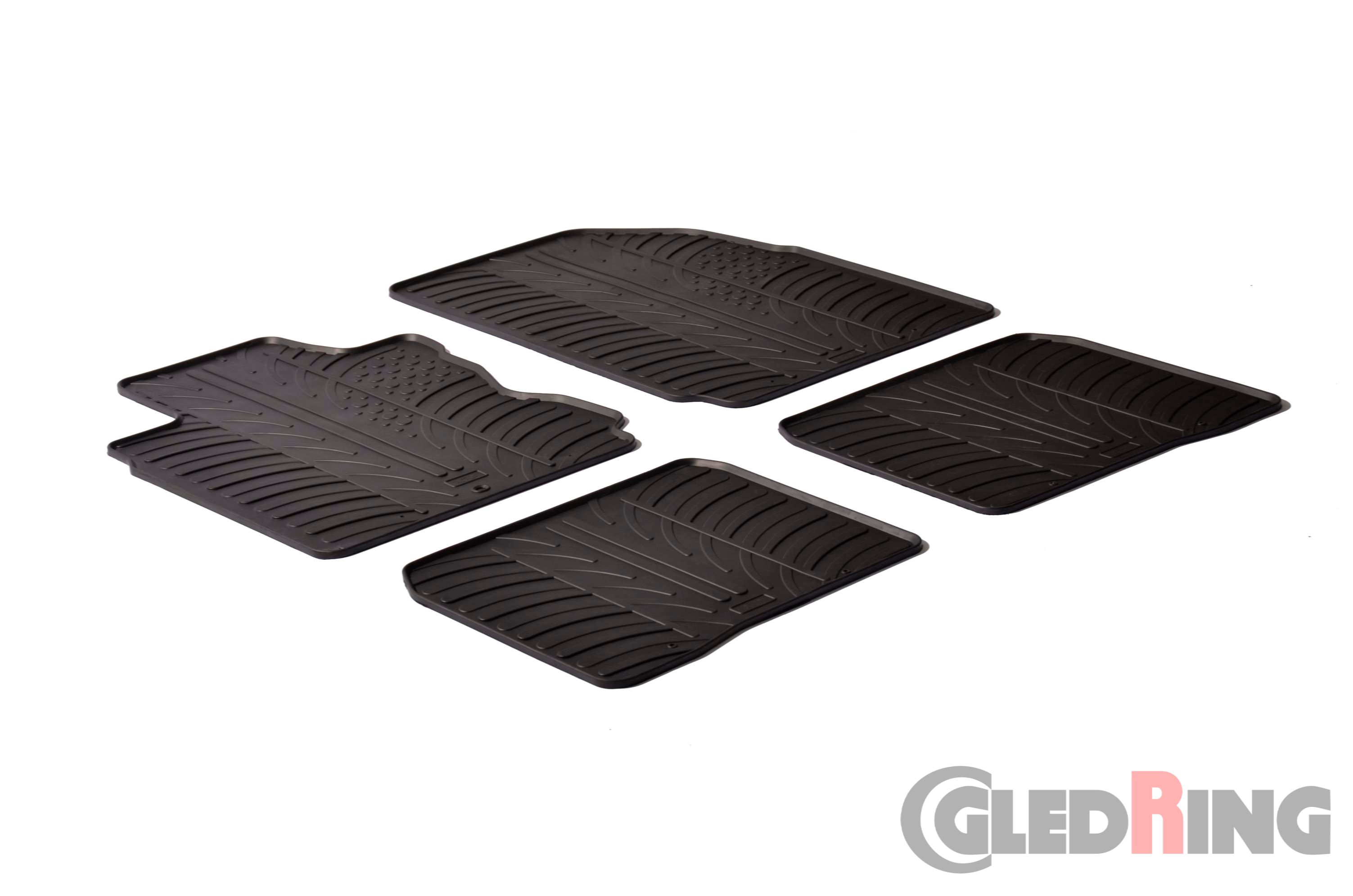 Original Gledring Passform Fußmatten Gummimatten 4 Tlg. - NISSAN Note 2006-2012