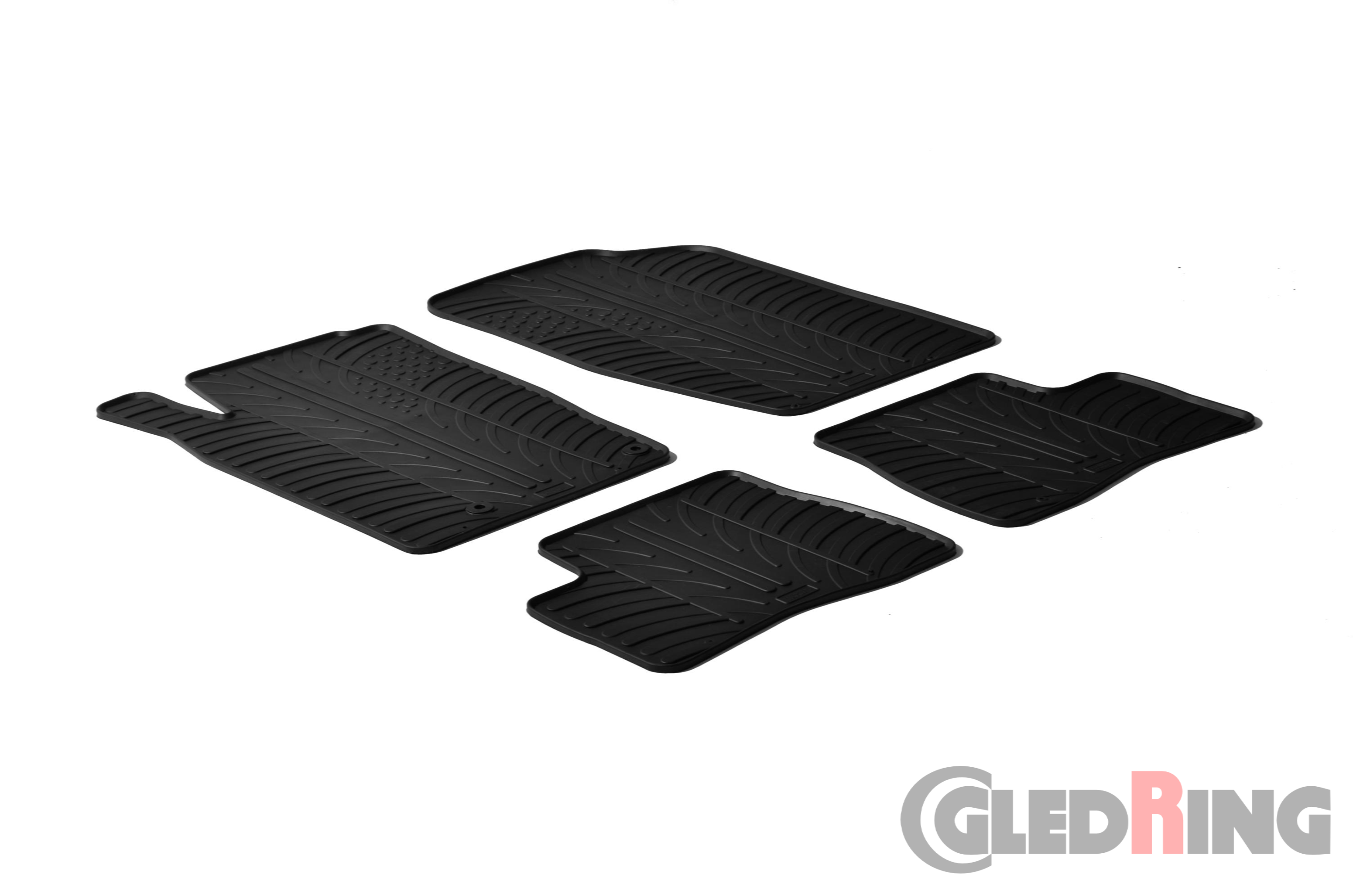 Original Gledring Passform Fußmatten Gummimatten 4 Tlg.+Fixing - PEUGEOT 206 1998->/206 SW 2002->/206+ 2009->