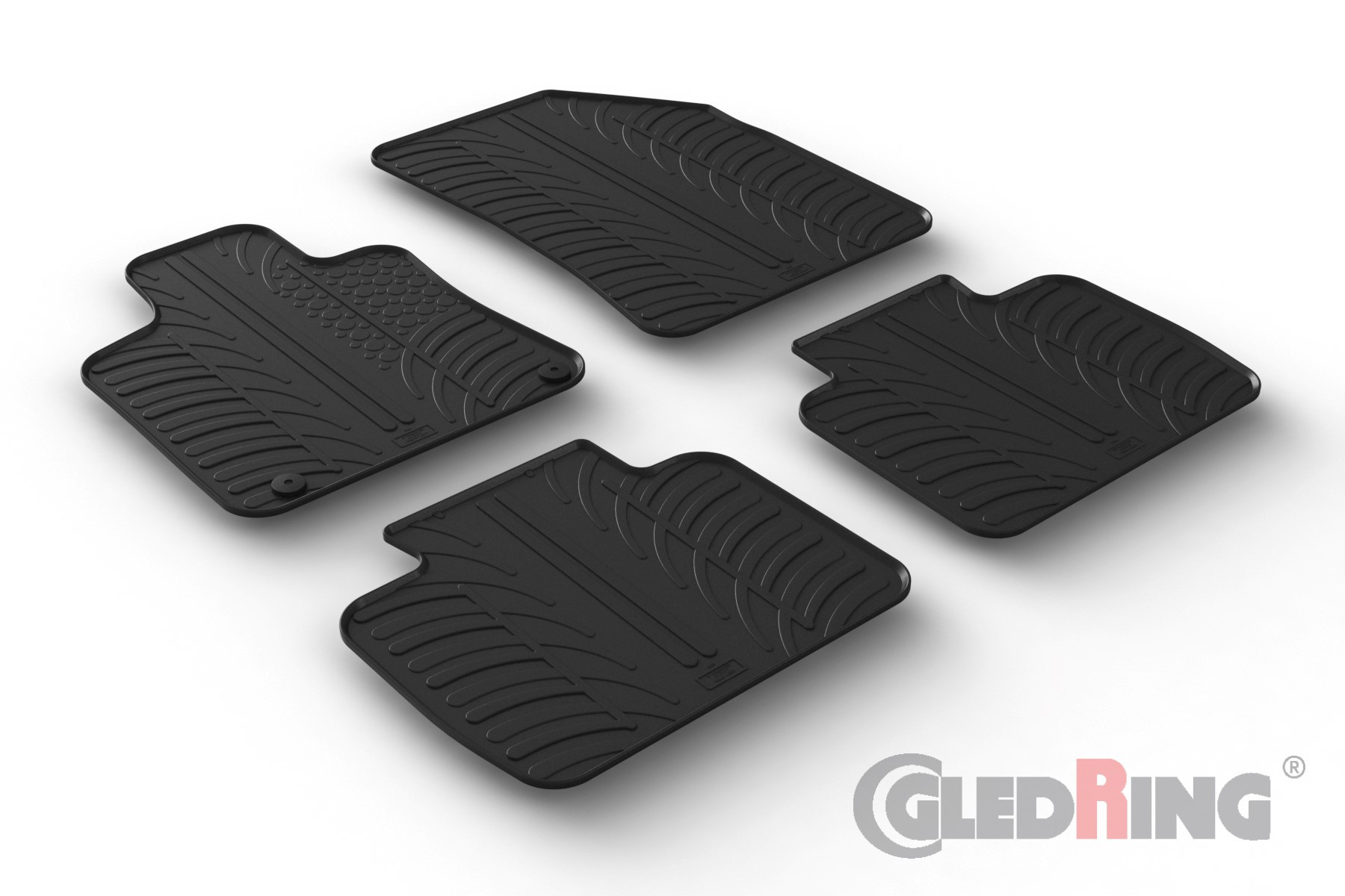 Original Gledring Passform Fußmatten Gummimatten 4 Tlg.+Fixing - PEUGEOT 508 HB & SW 01.2019->