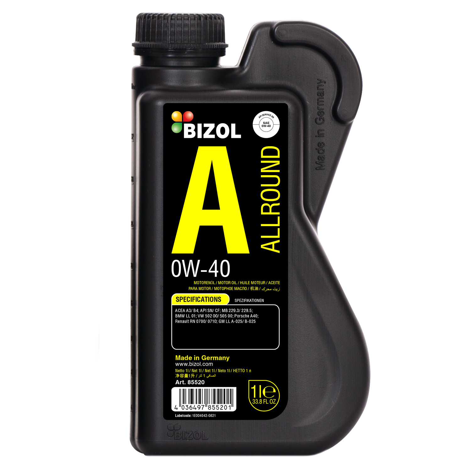 BIZOL Allround Motoröl 0W-40 - 1 Liter